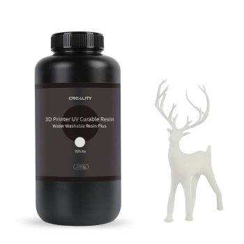Купить Фотополимерная смола CREALITY Water Washable Resin Plus 1кг, белая (3302010047) - фото 1