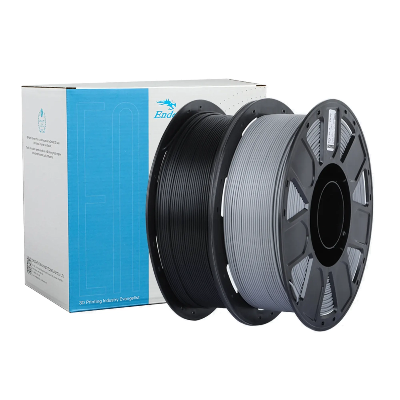 Купити PLA Filament (пластик) для 3D принтера CREALITY 2x1кг, 1.75мм, чорний та сірий (3301010317) - фото 1