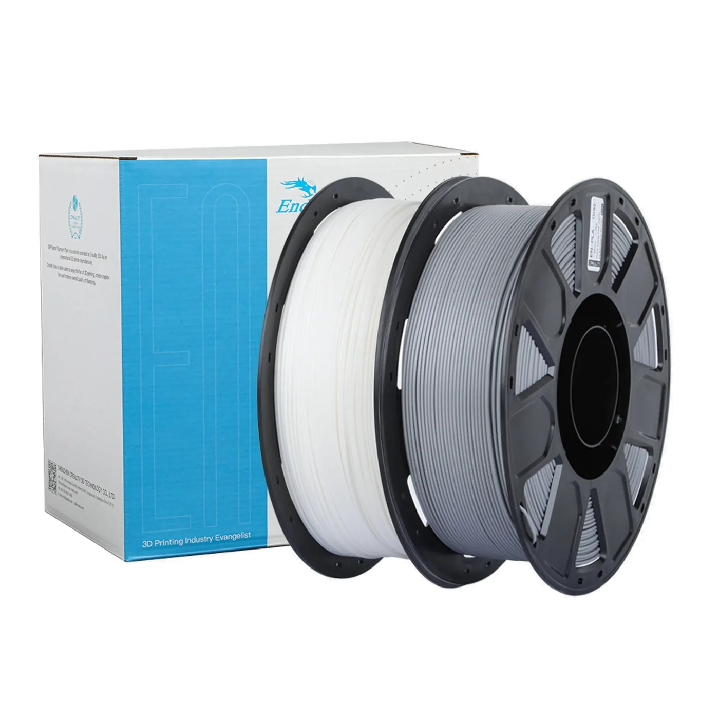Купити PLA Filament (пластик) для 3D принтера CREALITY 2x1кг, 1.75мм, білий та сірий (3301010328) - фото 1