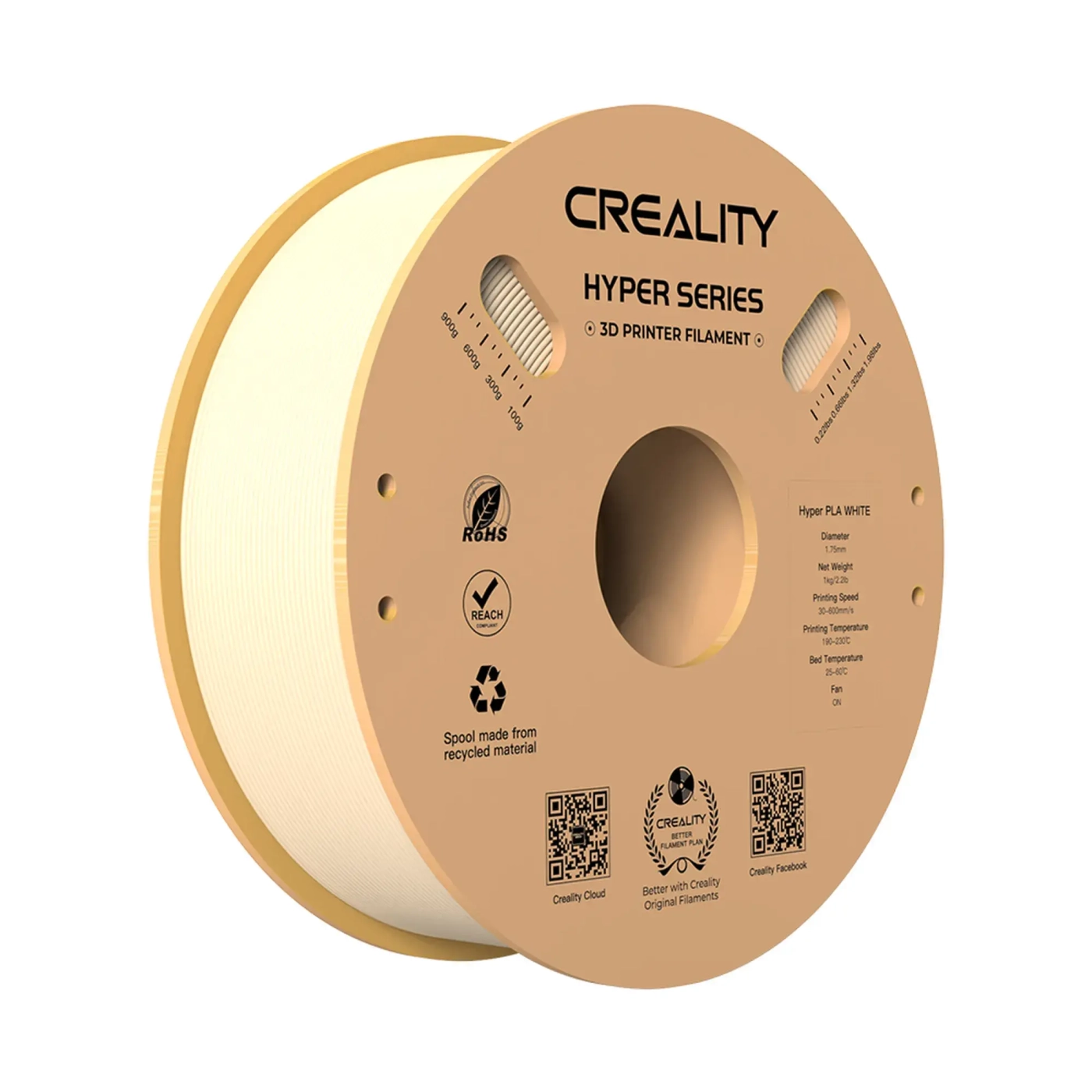 Купить Hyper PLA Filament (пластик) для 3D принтера CREALITY 1кг, 1.75мм, телесный (3301010378) - фото 1