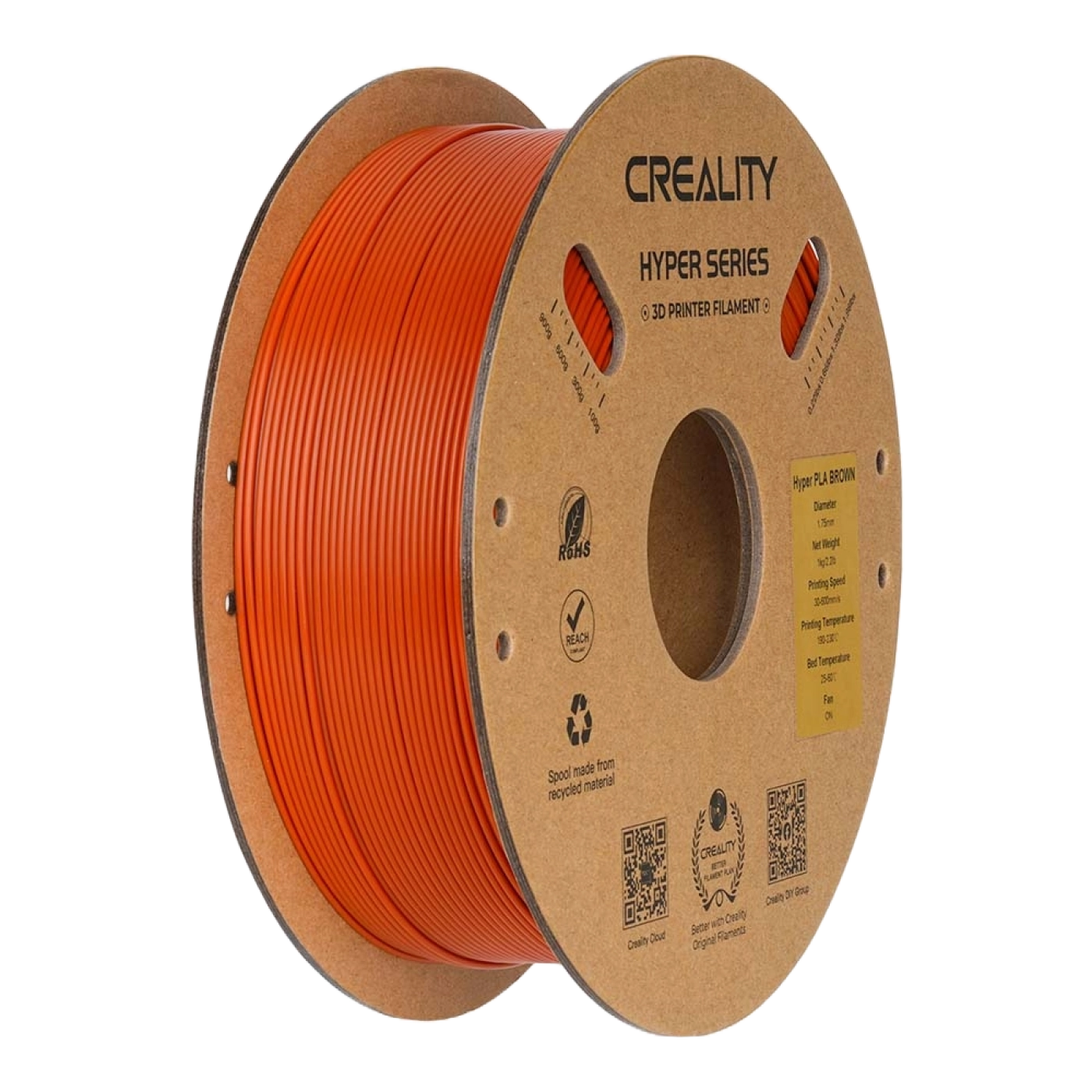 Купить Hyper PLA Filament (пластик) для 3D принтера CREALITY 1кг, 1.75мм, коричневый (3301010382) - фото 1
