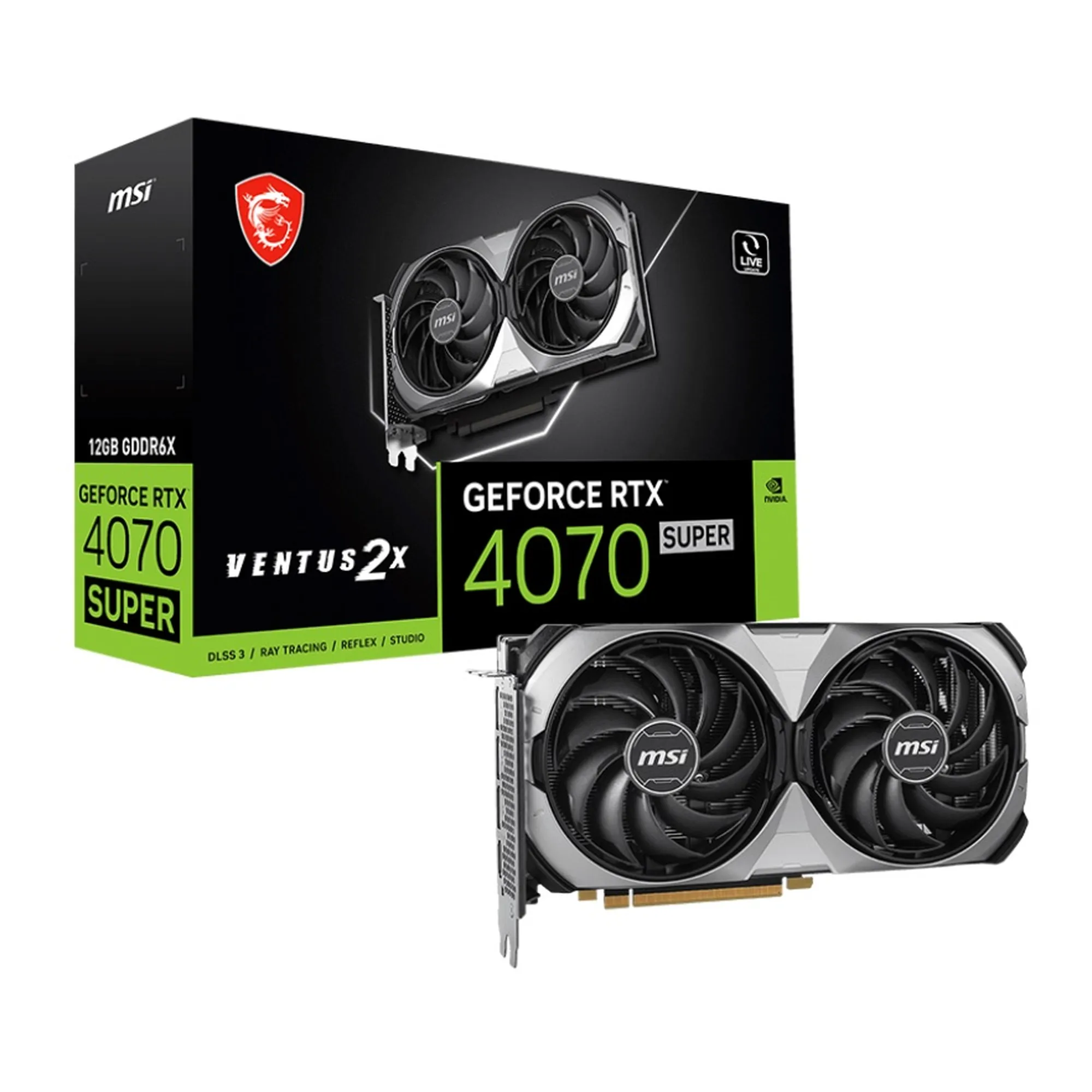 Купить Видеокарта MSI GeForce RTX 4070 SUPER VENTUS 2X OC 12G - фото 6