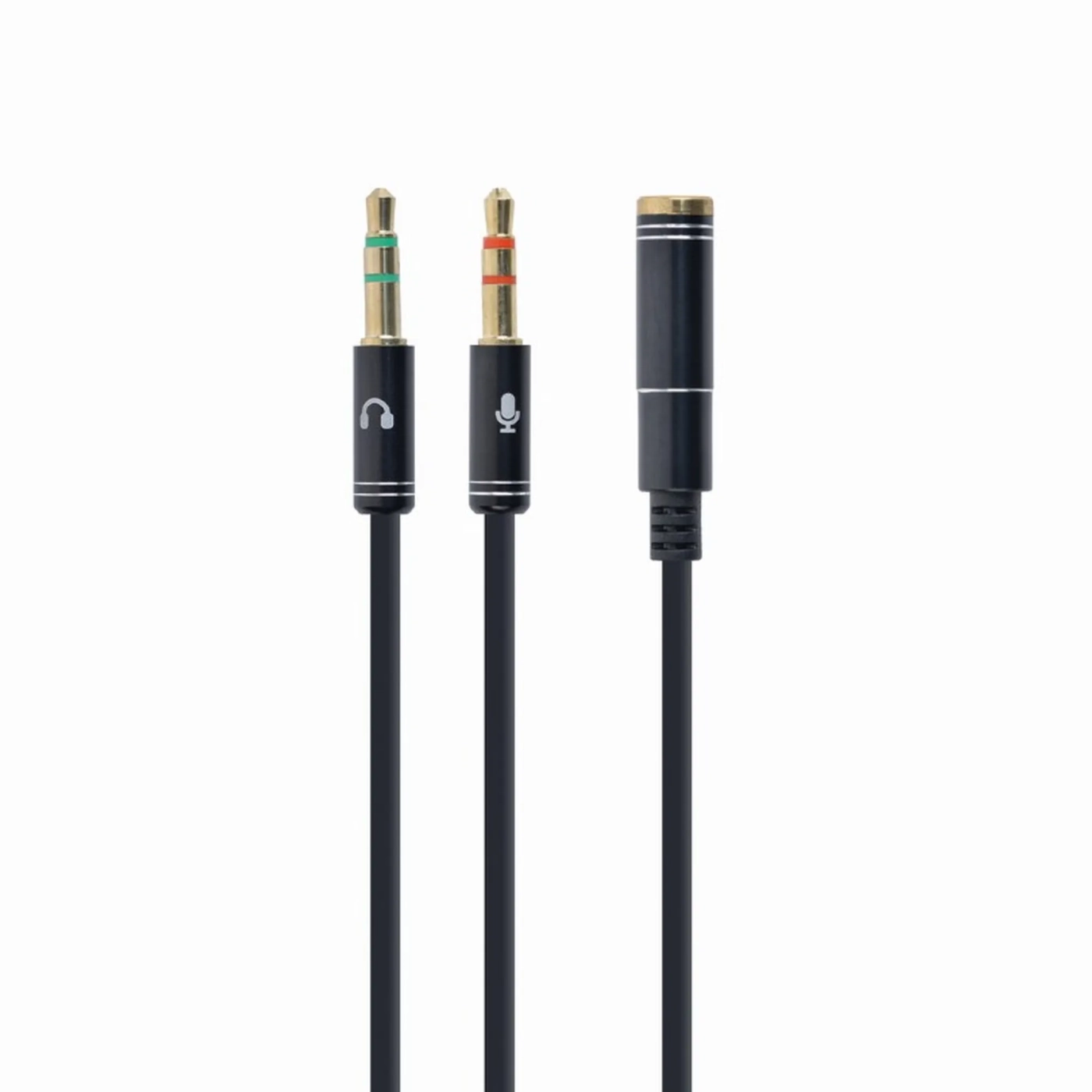 Купити Кабель Cablexpert 3.5mm-2x3.5mm 0.1m F/M (CCA-418M) - фото 1