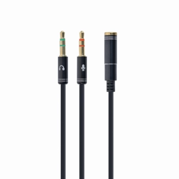 Купить Кабель Cablexpert 3.5mm-2x3.5mm 0.1m F/M (CCA-418M) - фото 1