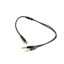 Купити Кабель Cablexpert 3.5mm-2x3.5mm 0.1m F/M (CCA-418M) - фото 2
