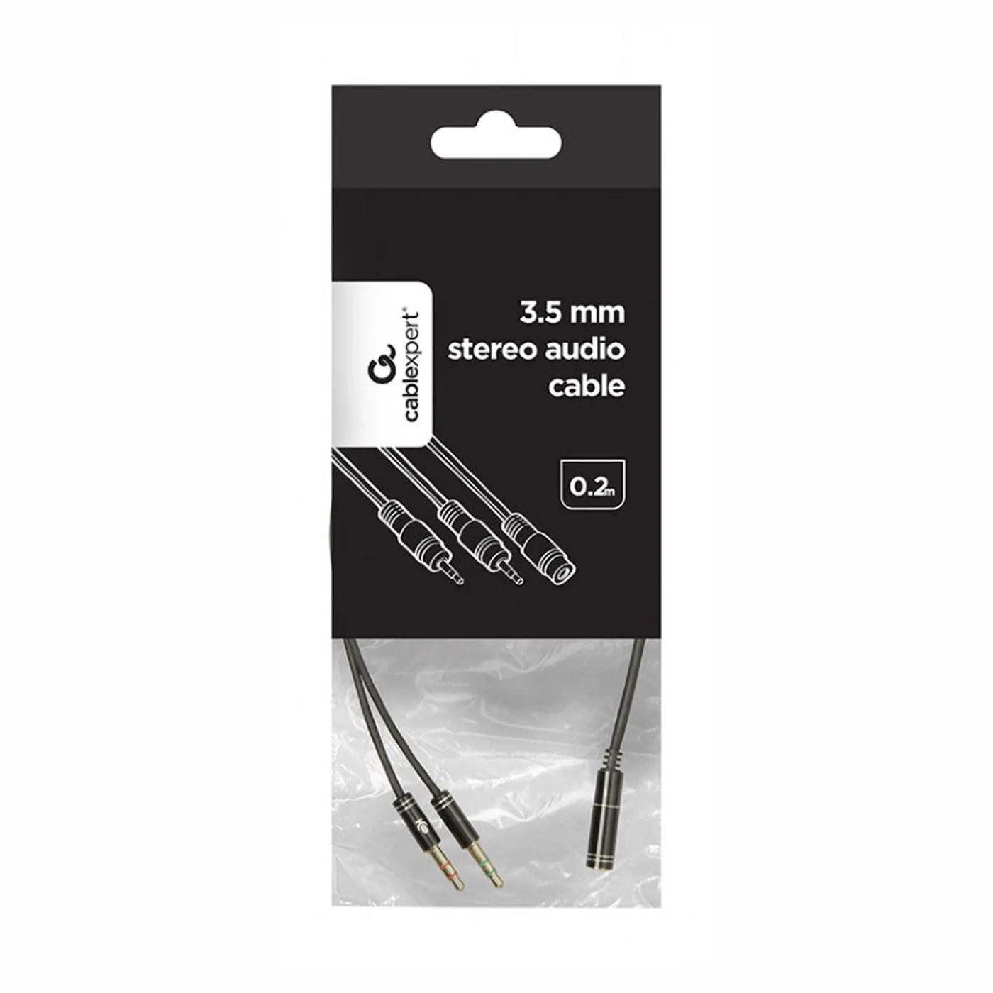 Купити Кабель Cablexpert 3.5mm-2x3.5mm 0.1m F/M (CCA-418M) - фото 3