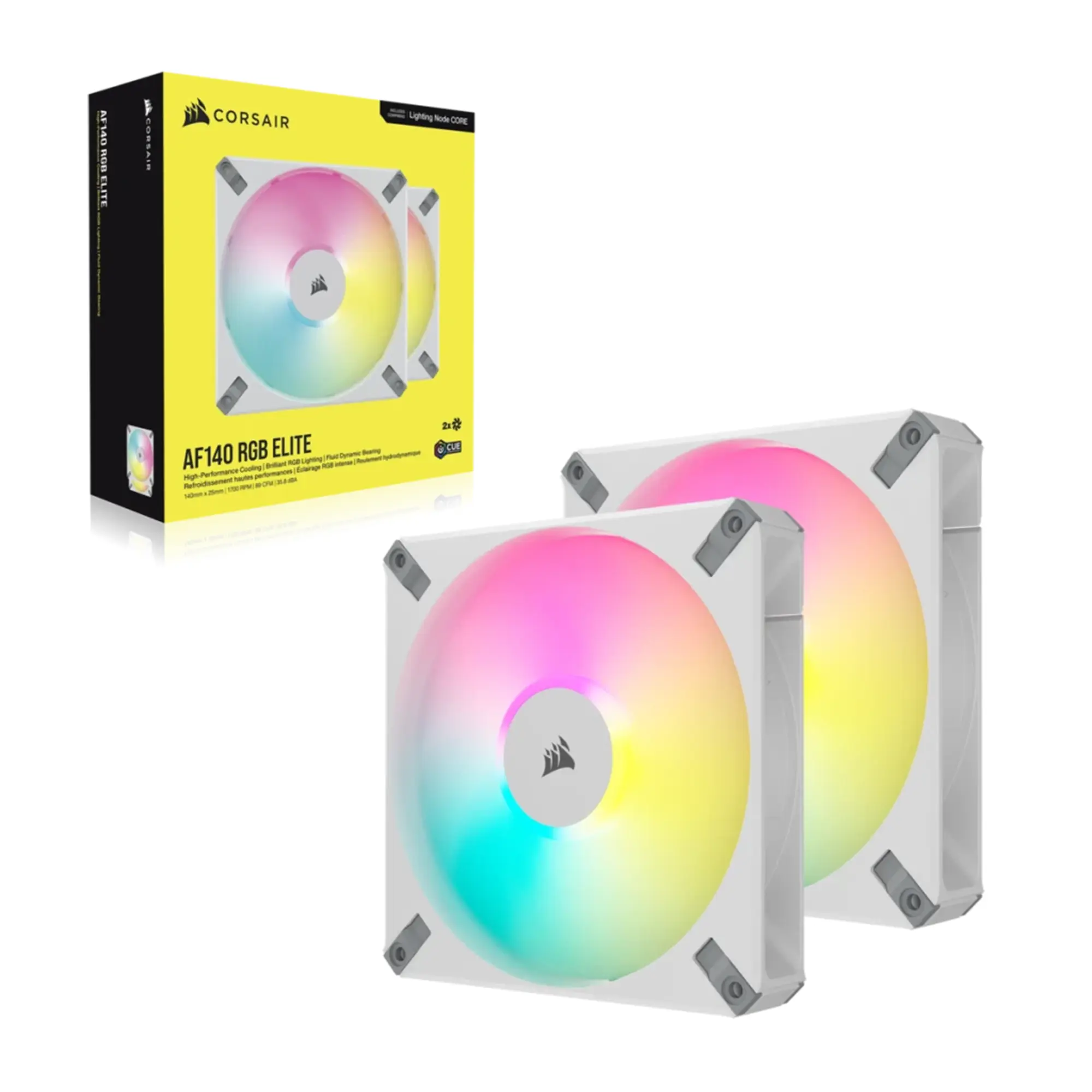 Купити Вентилятор Corsair AF140 RGB Elite PWM White 2-Pack (CO-9050160-WW) - фото 2
