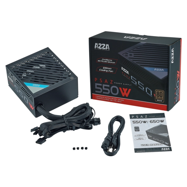 Купити Блок живлення AZZA 550W 80 PLUS BRONZE (PSAZ-550B) - фото 3