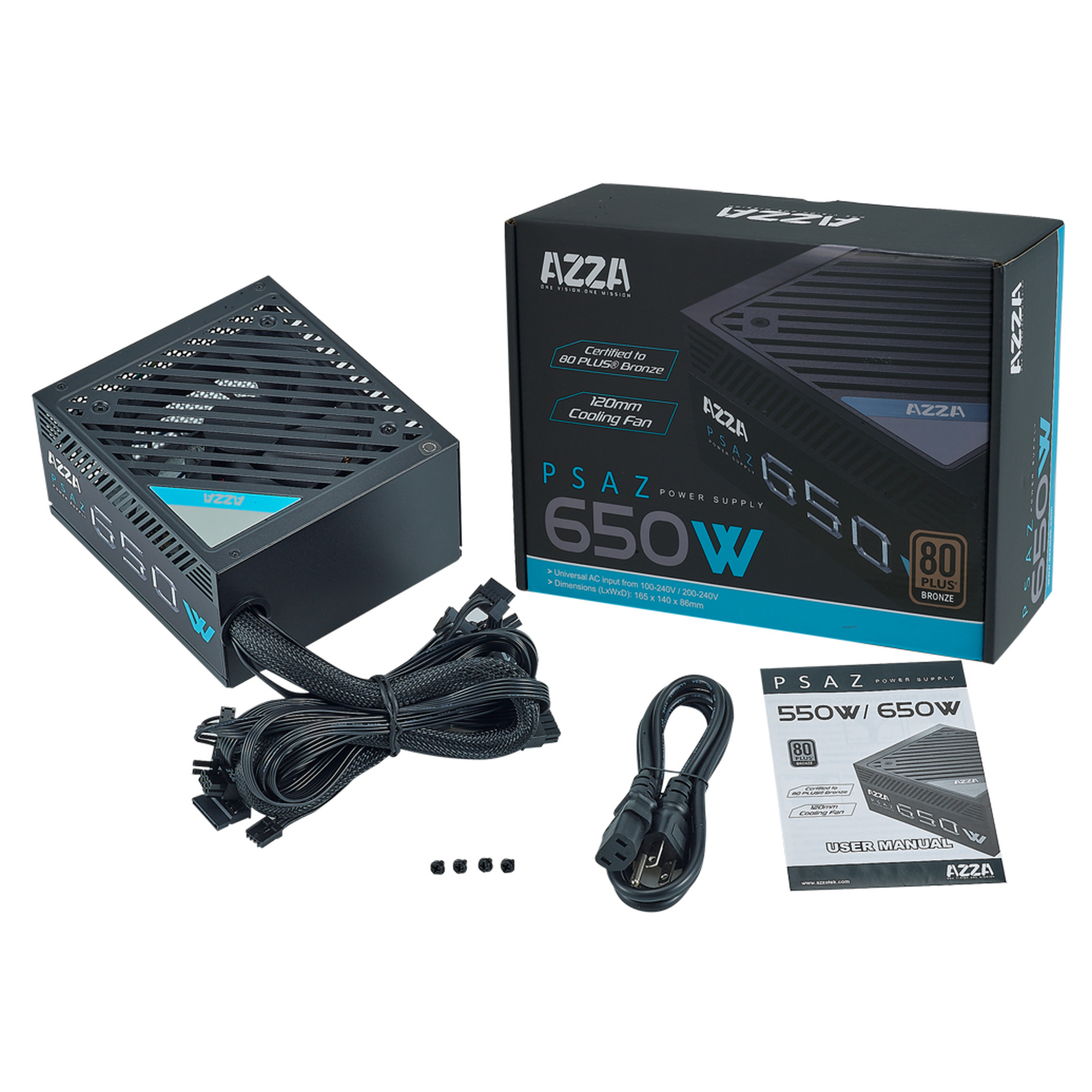 Купити Блок живлення AZZA 650W 80 PLUS BRONZE (PSAZ-650B) - фото 3
