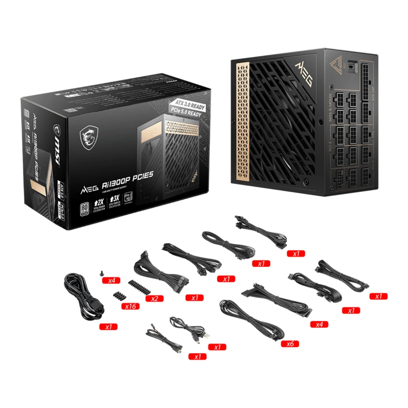 Купить Блок питания MSI MEG Ai1300P PCIE5 - фото 4
