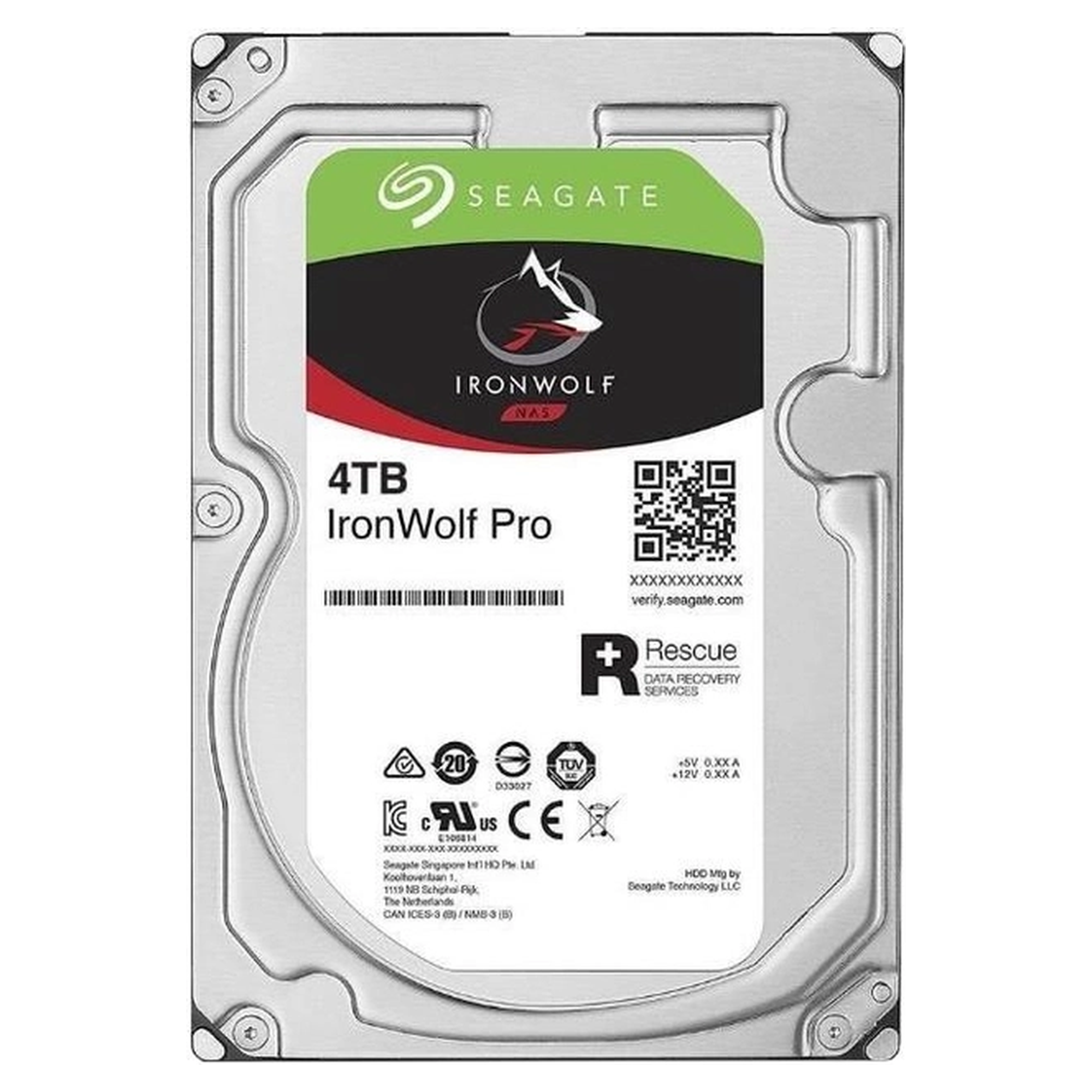 Купить Жесткий диск Seagate IronWolf PRO 4TB 7200rpm 128MB 3.5" SATA III (ST4000NE001) - фото 1