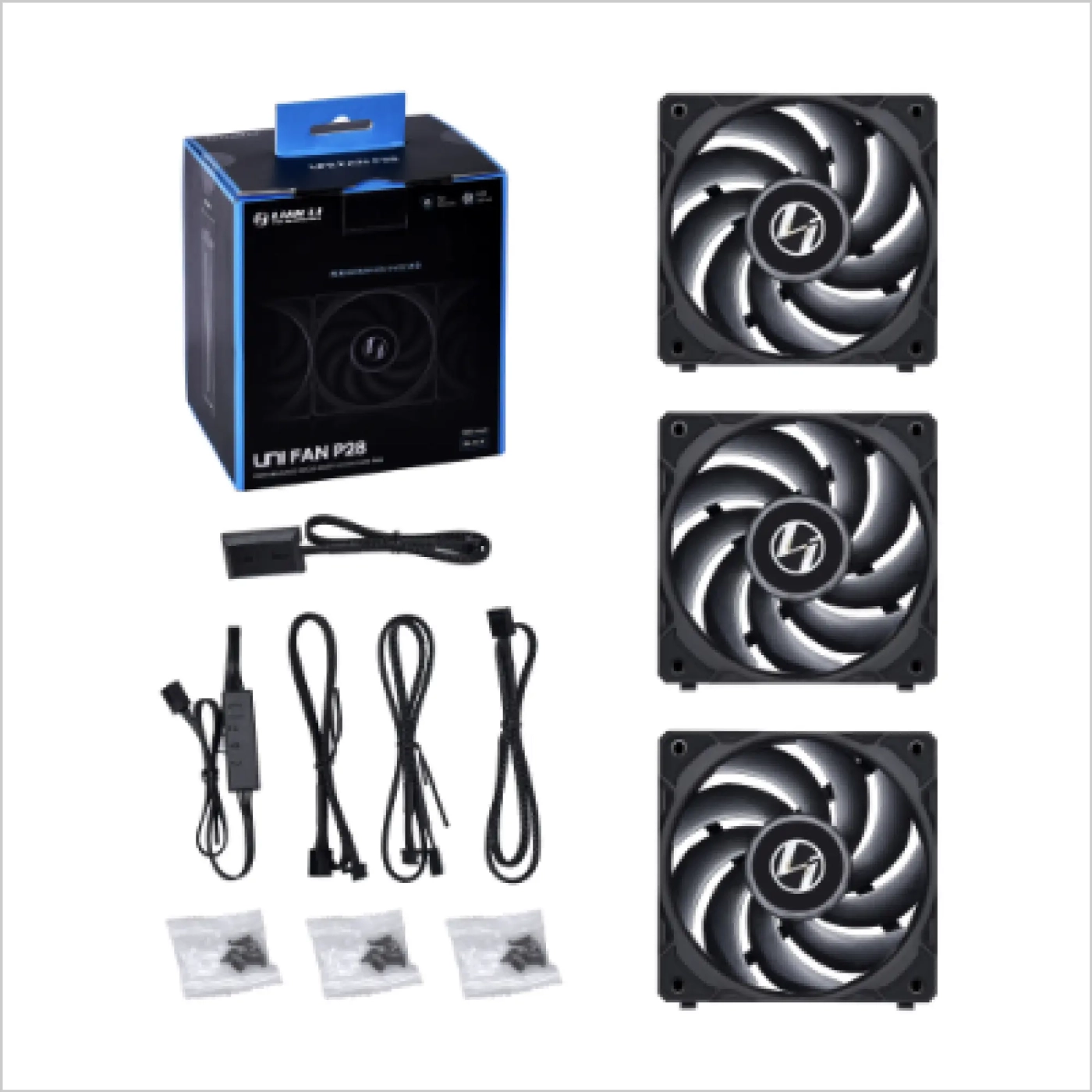 Купити Вентилятор Lian Li UNI FAN P28 Black 3-pack (G99.12P283B.00) - фото 4