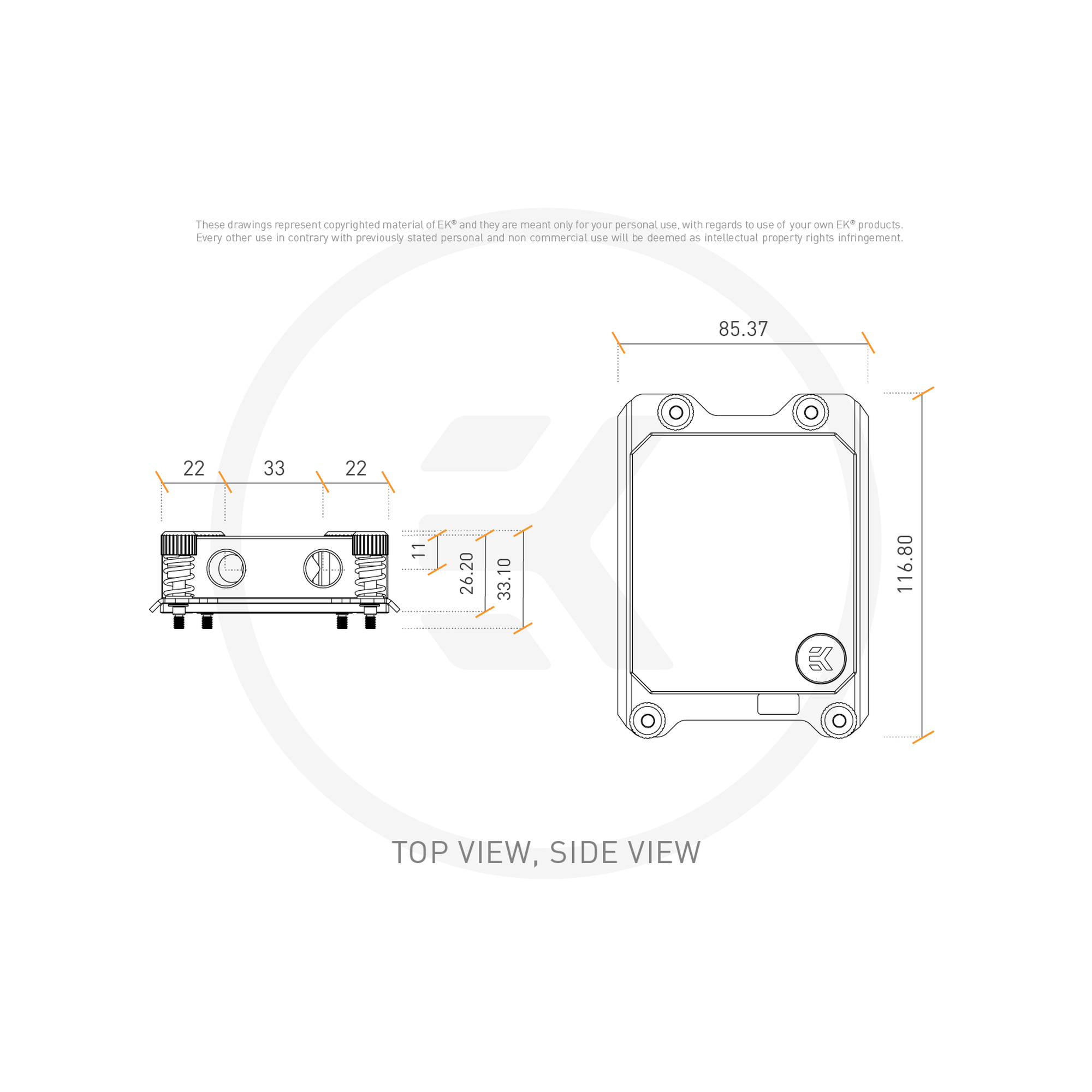 Купити Водоблок EKWB EK-Pro CPU WB sTR Rack - Nickel + Acetal - фото 3