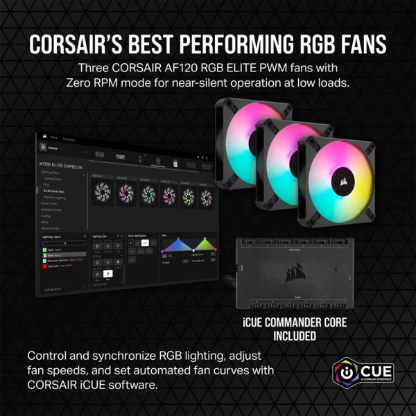 Купить Система водяного охлаждения Corsair iCUE H150i Elite Capellix XT Liquid CPU Cooler (CW-9060070-WW) - фото 8