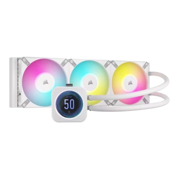 Купить Система водяного охлаждения Corsair iCUE H150i Elite LCD XT White Display Liquid CPU Cooler (CW-9060077-WW) - фото 1
