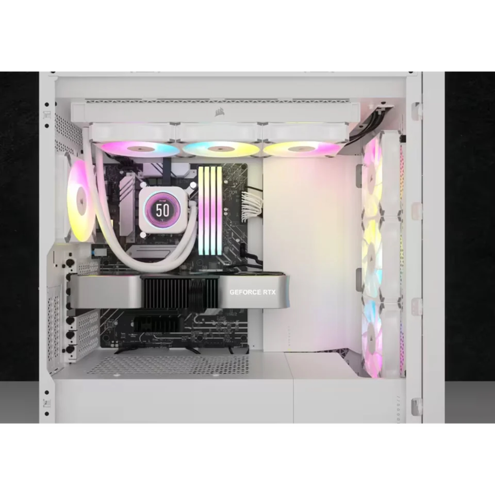 Купить Система водяного охлаждения Corsair iCUE H150i Elite LCD XT White Display Liquid CPU Cooler (CW-9060077-WW) - фото 6