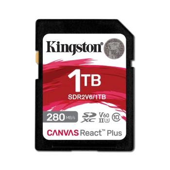 Купити Карта пам'яті Kingston SDXC 1TB Canvas React Plus C10 UHS-II U3 V60 (SDR2V6/1TB) - фото 1