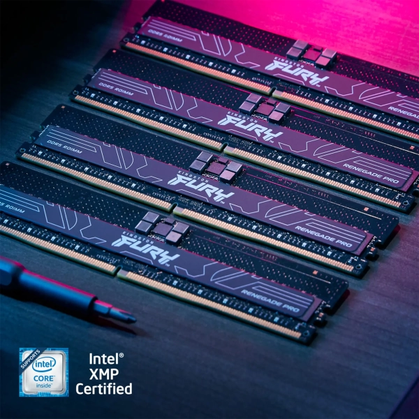 Купить Модуль памяти Kingston Fury Renegade Pro EXPO ECC Registered DDR5-6000 128GB (8x16GB) (KF560R32RBEK8-128) - фото 4