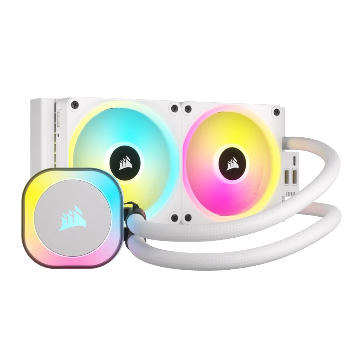 Купить Система водяного охлаждения Corsair iCUE Link H100i RGB Liquid CPU Cooler White (CW-9061005-WW) - фото 1