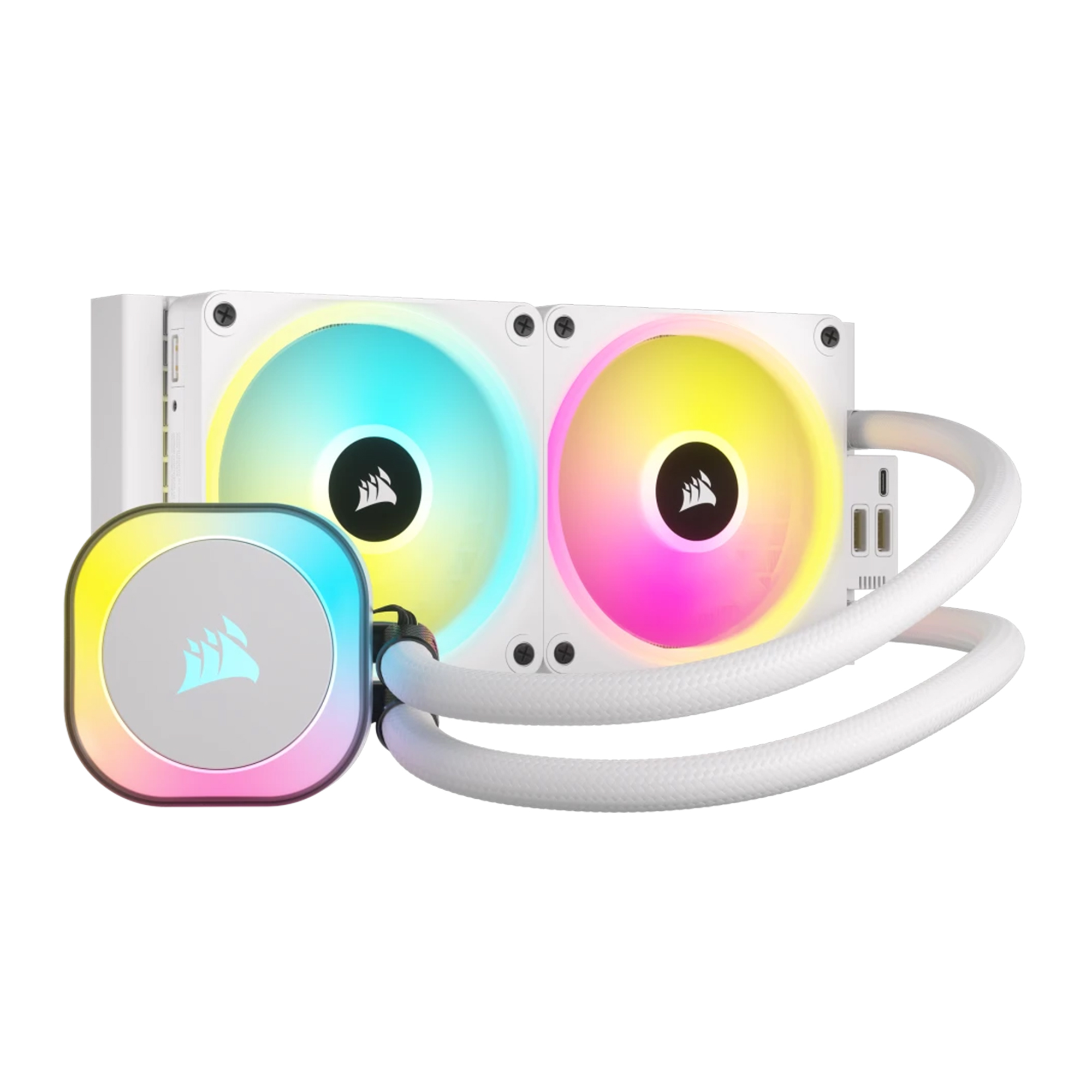 Купить Система водяного охлаждения Corsair iCUE Link H100i RGB Liquid CPU Cooler White (CW-9061005-WW) - фото 1