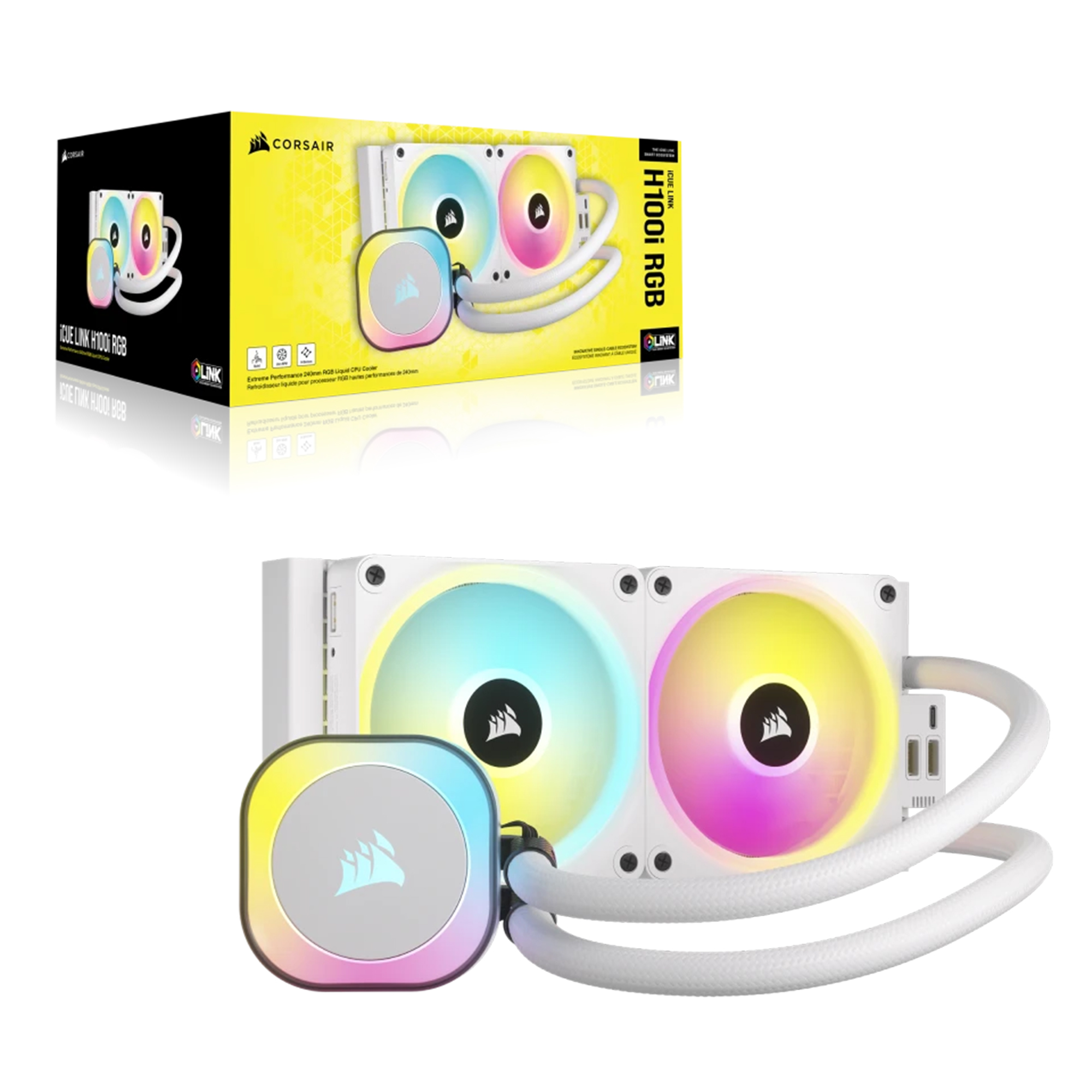 Купить Система водяного охлаждения Corsair iCUE Link H100i RGB Liquid CPU Cooler White (CW-9061005-WW) - фото 8