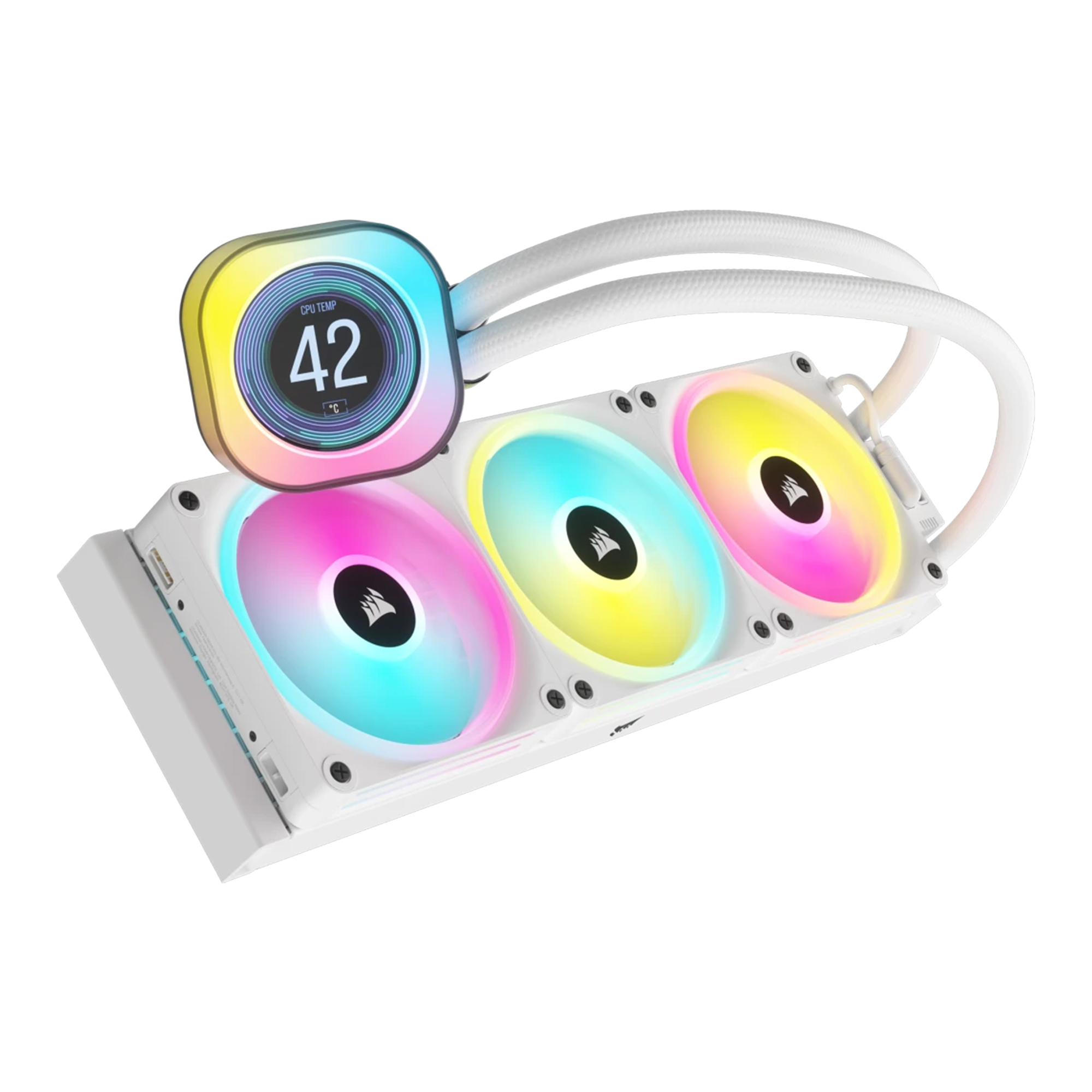 Купить Система водяного охлаждения Corsair iCUE Link H150i LCD RGB Liquid CPU Cooler White (CW-9061010-WW) - фото 3