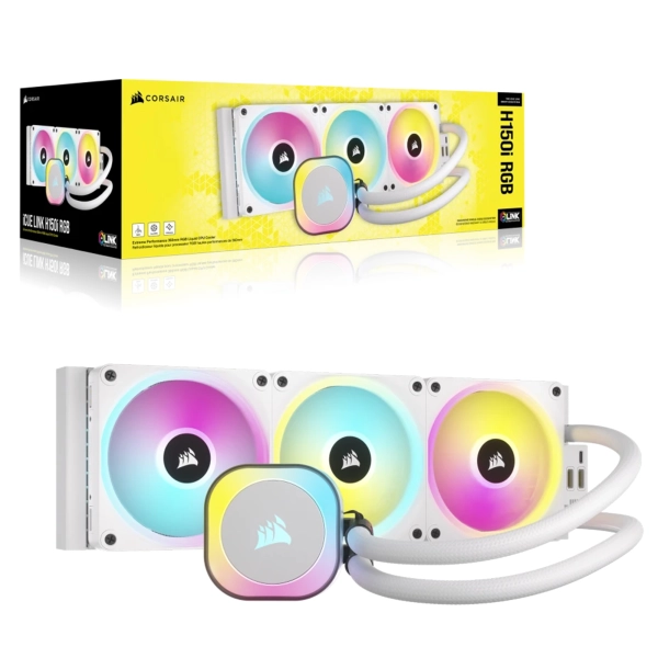 Купить Система водяного охлаждения Corsair iCUE Link H150i RGB Liquid CPU Cooler White (CW-9061006-WW) - фото 9