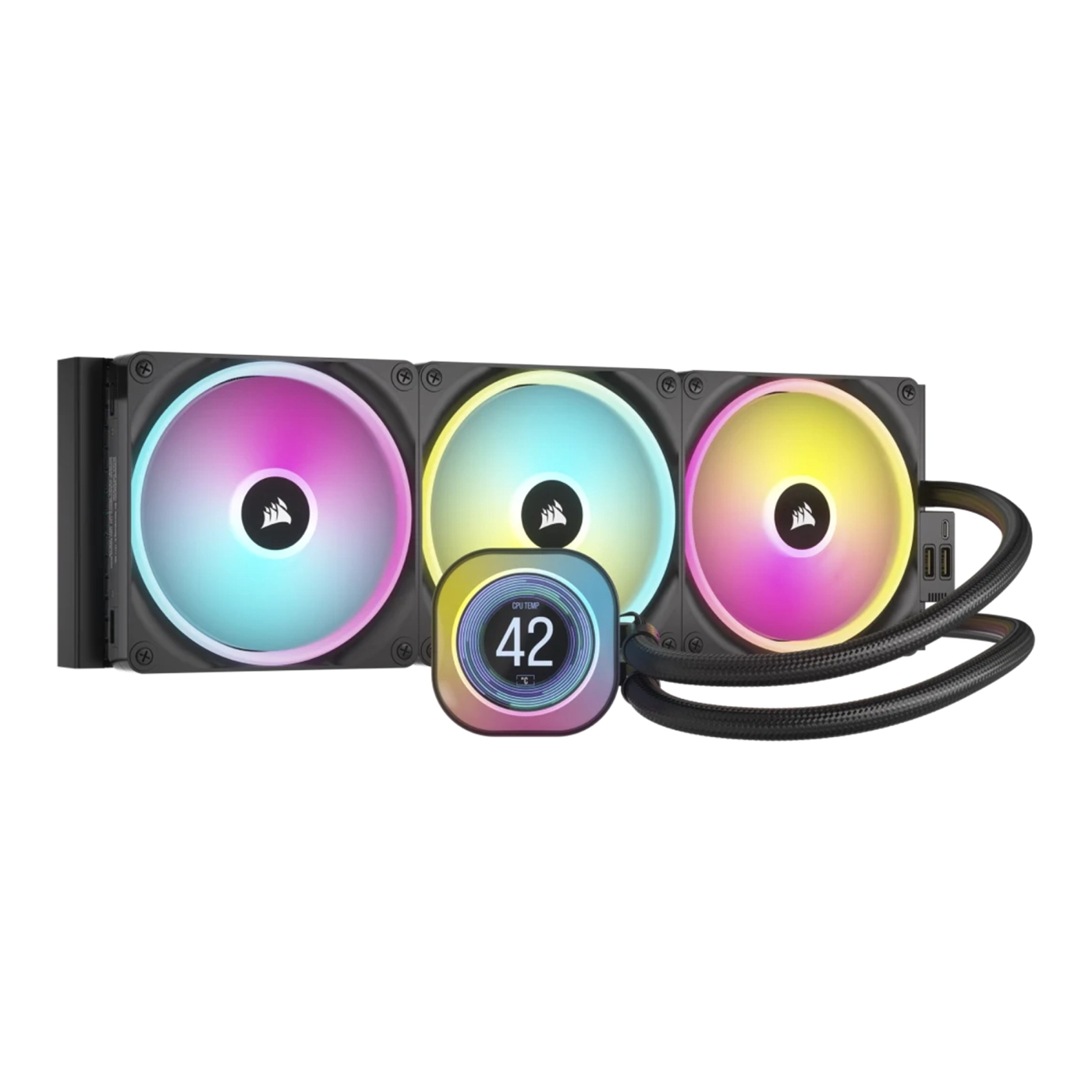 Купить Система водяного охлаждения Corsair iCUE Link H170i LCD RGB Liquid CPU Cooler Black (CW-9061009-WW) - фото 1
