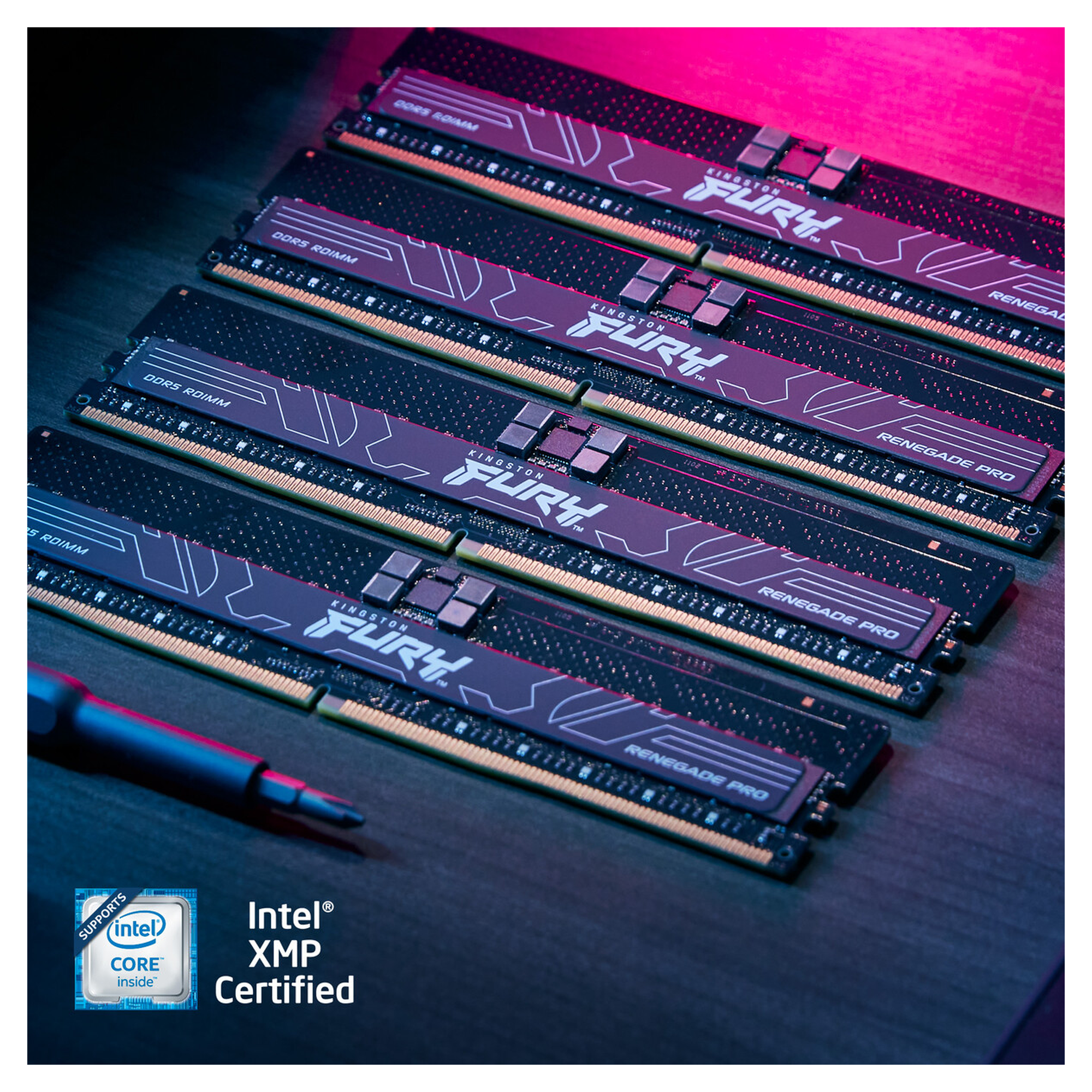 Купить Модуль памяти Kingston Fury Renegade Pro XMP ECC Registered DDR5-6800 128GB (8x16GB) (KF568R34RBK8-128) - фото 7