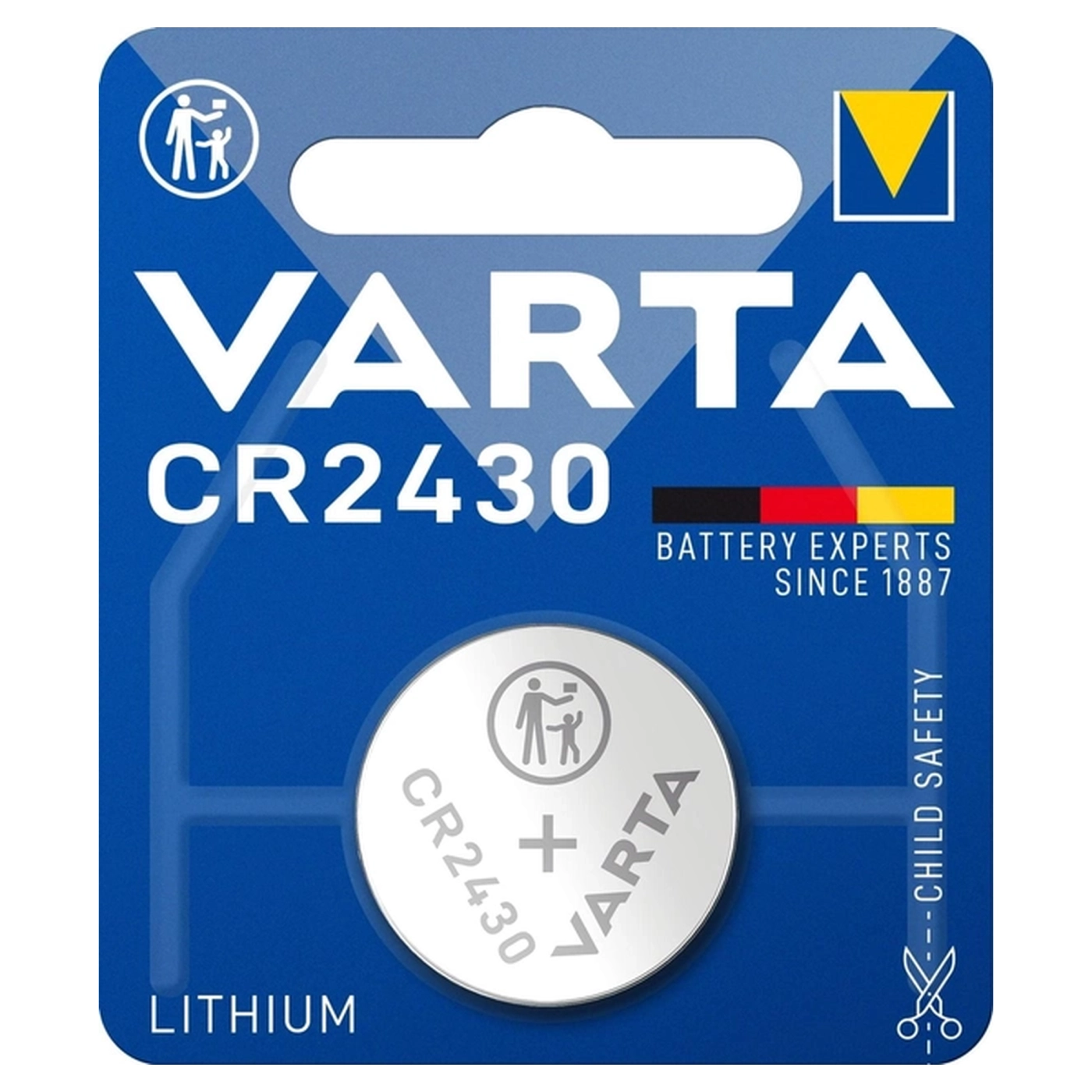 Купити Батарейка VARTA CR 2430 BLI 1 Lithium (6430101401) - фото 1