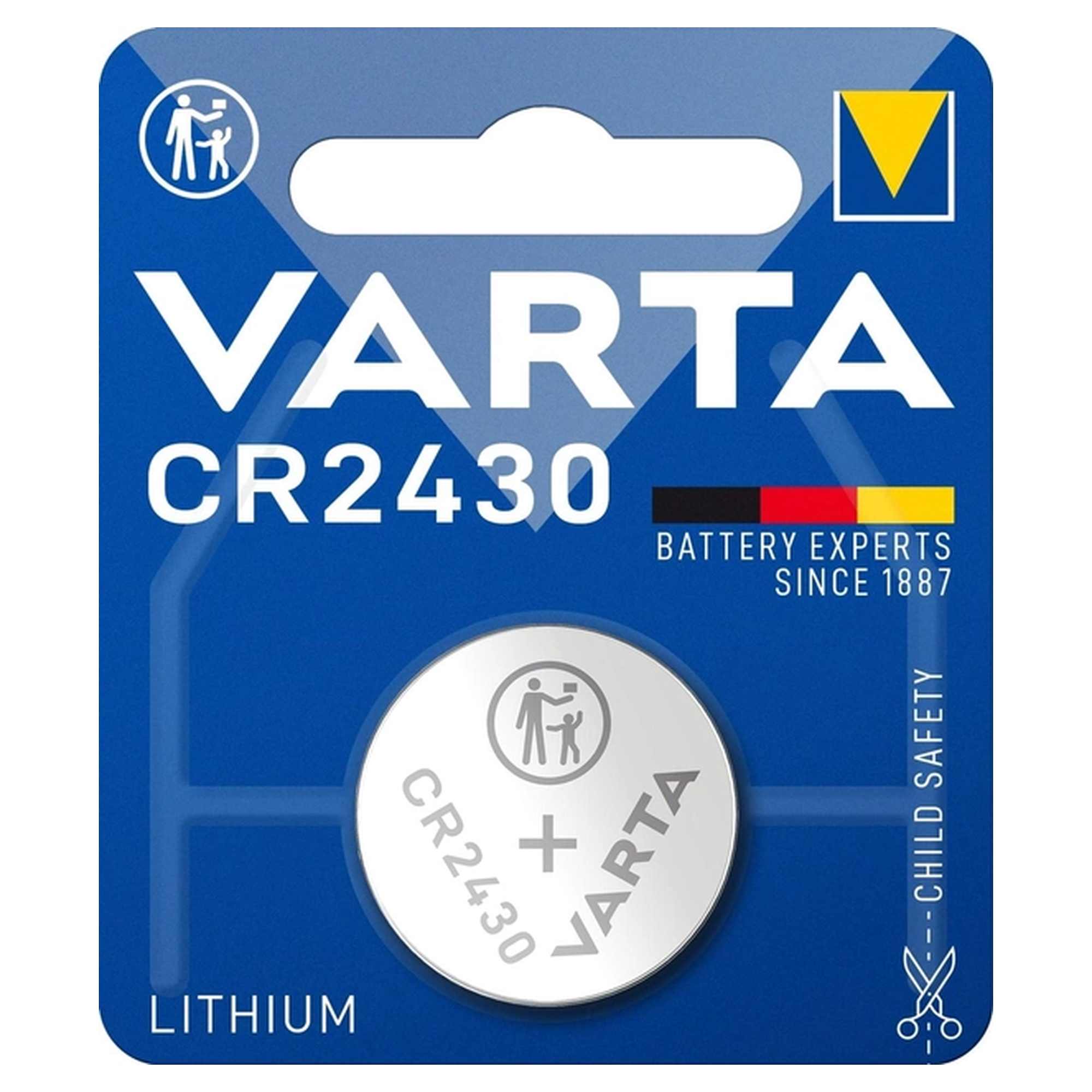 Купити Батарейка VARTA CR 2430 BLI 1 Lithium (6430101401) - фото 1