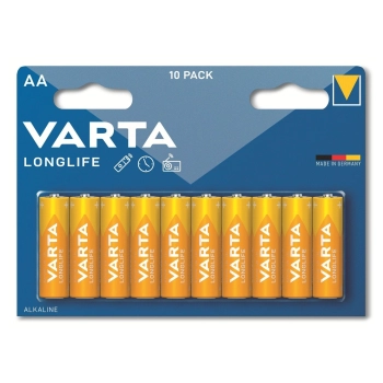 Купить Батарейки VARTA LONGLIFE AA BLI 10 ALKALINE (04106101461) - фото 1