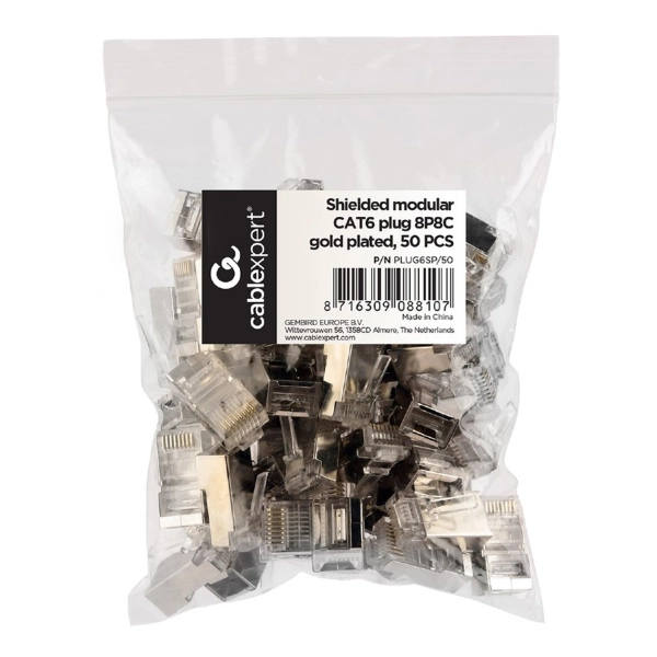 Купить Коннектор Cablexpert RJ-45 Cat 6 FTP 8P8C (PLUG6SP/50) - фото 2