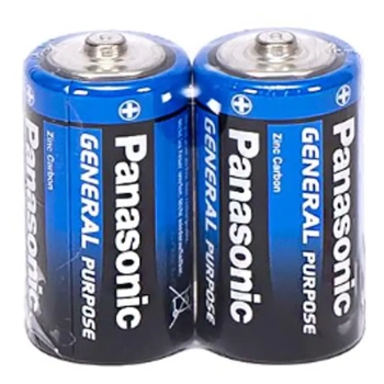 Купити Батарейка Panasonic GENERAL PURPOSE R14 TRAY 2 ZINK-CARBON (R14BER/2P) - фото 1