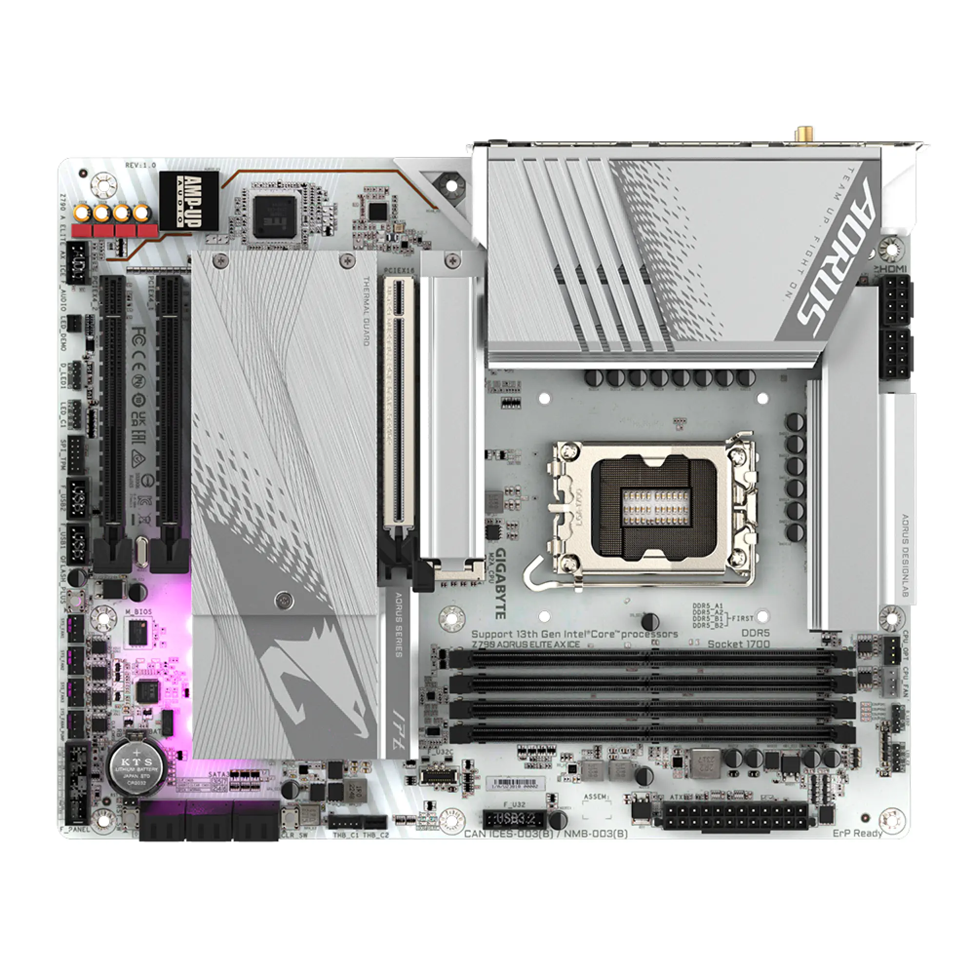 Купить Материнская плата GIGABYTE Z790 AORUS ELITE AX ICE - фото 4