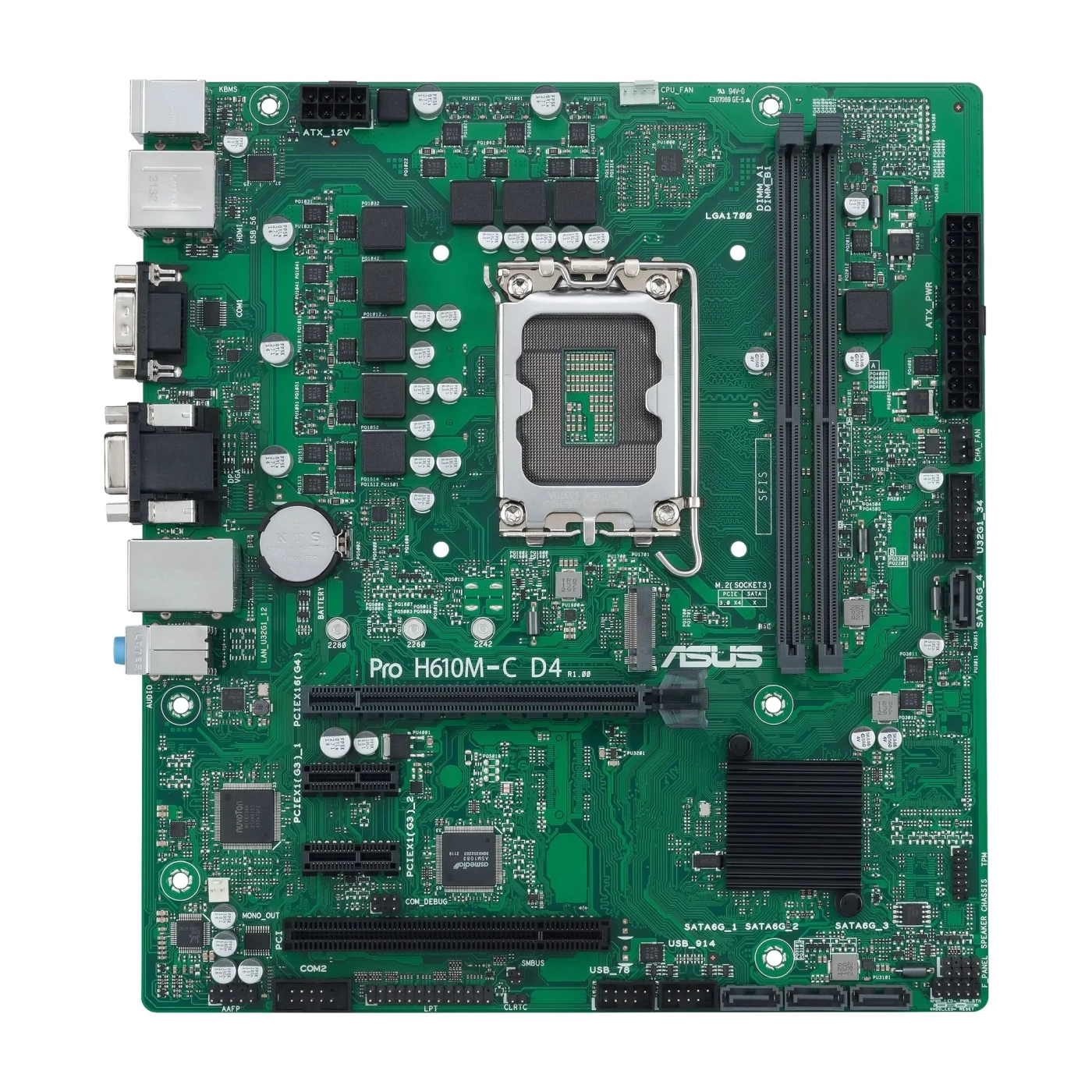 Купить Материнская плата ASUS PRO H610M-C D4-CSM - фото 1