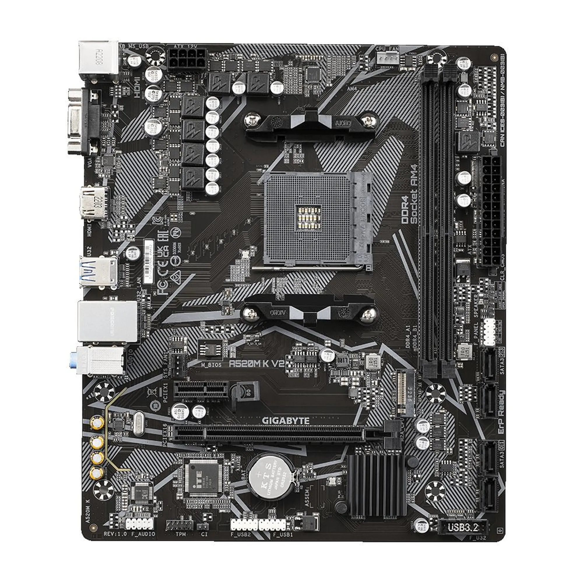 Купити Материнська плата GIGABYTE A520M K V2 - фото 1