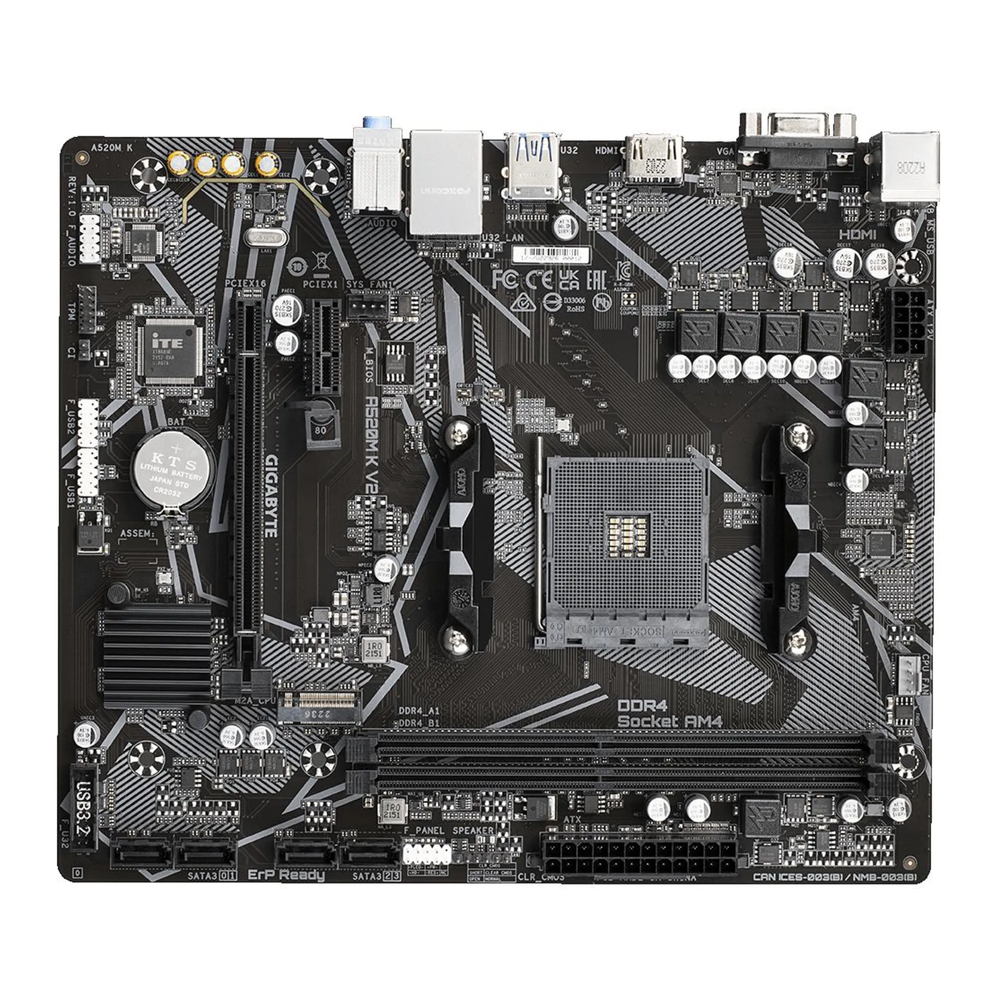 Купити Материнська плата GIGABYTE A520M K V2 - фото 3