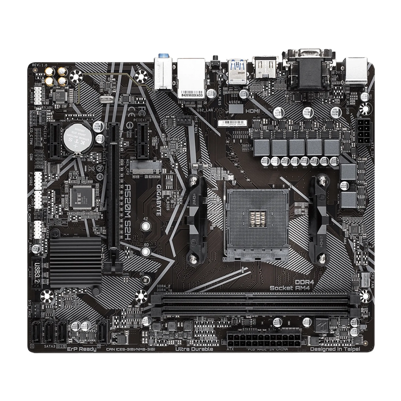 Купити Материнська плата GIGABYTE A520M S2H - фото 2