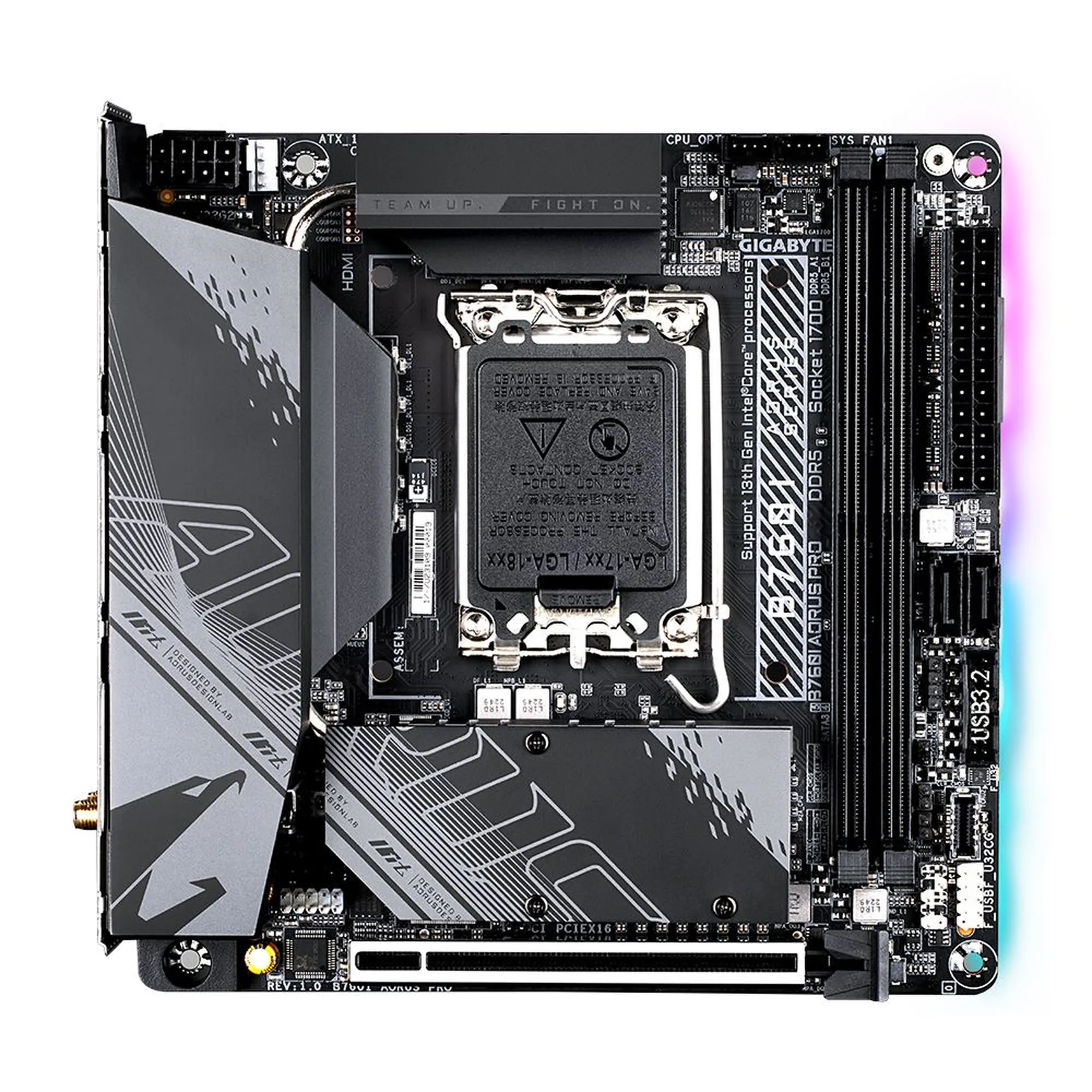 Купити Материнська плата GIGABYTE B760I AORUS PRO - фото 1