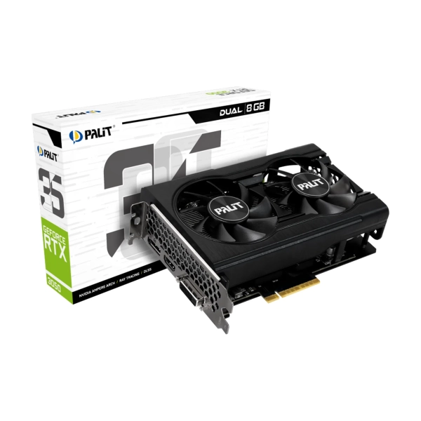 Купити Відеокарта Palit GeForce RTX 3050 DUAL 8GB GDDR6 (NE63050018P1-1070D) - фото 7