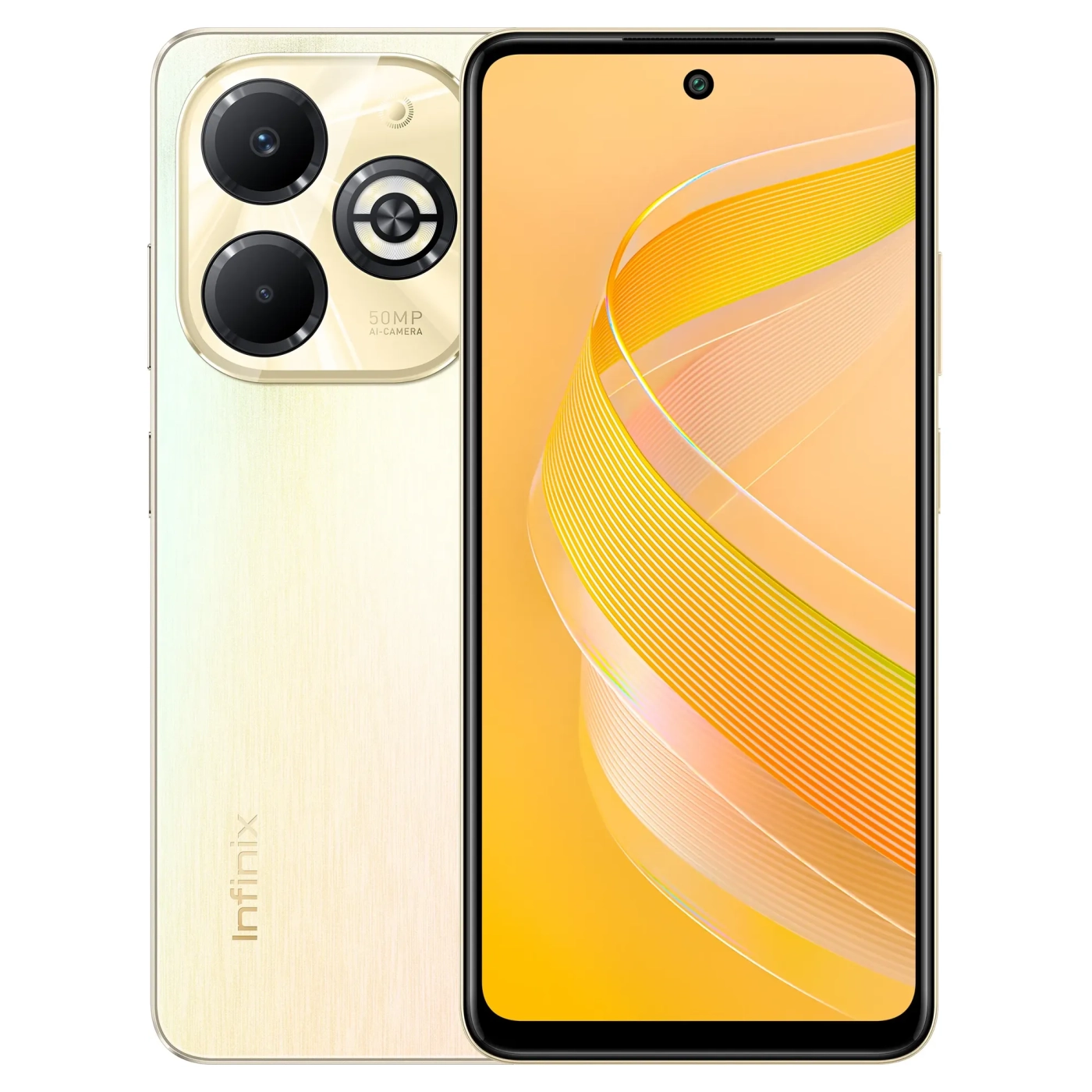 Купити Смартфон Infinix Smart 8 Plus (X6526) 4/128Gb Shinny Gold (4894947012013) - фото 1