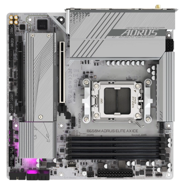 Купити Материнська плата GIGABYTE B650M AORUS ELITE AX ICE - фото 3