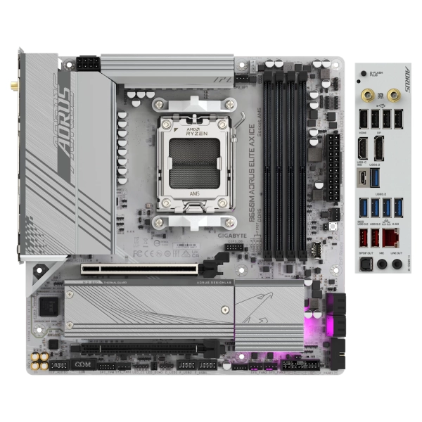 Купити Материнська плата GIGABYTE B650M AORUS ELITE AX ICE - фото 4