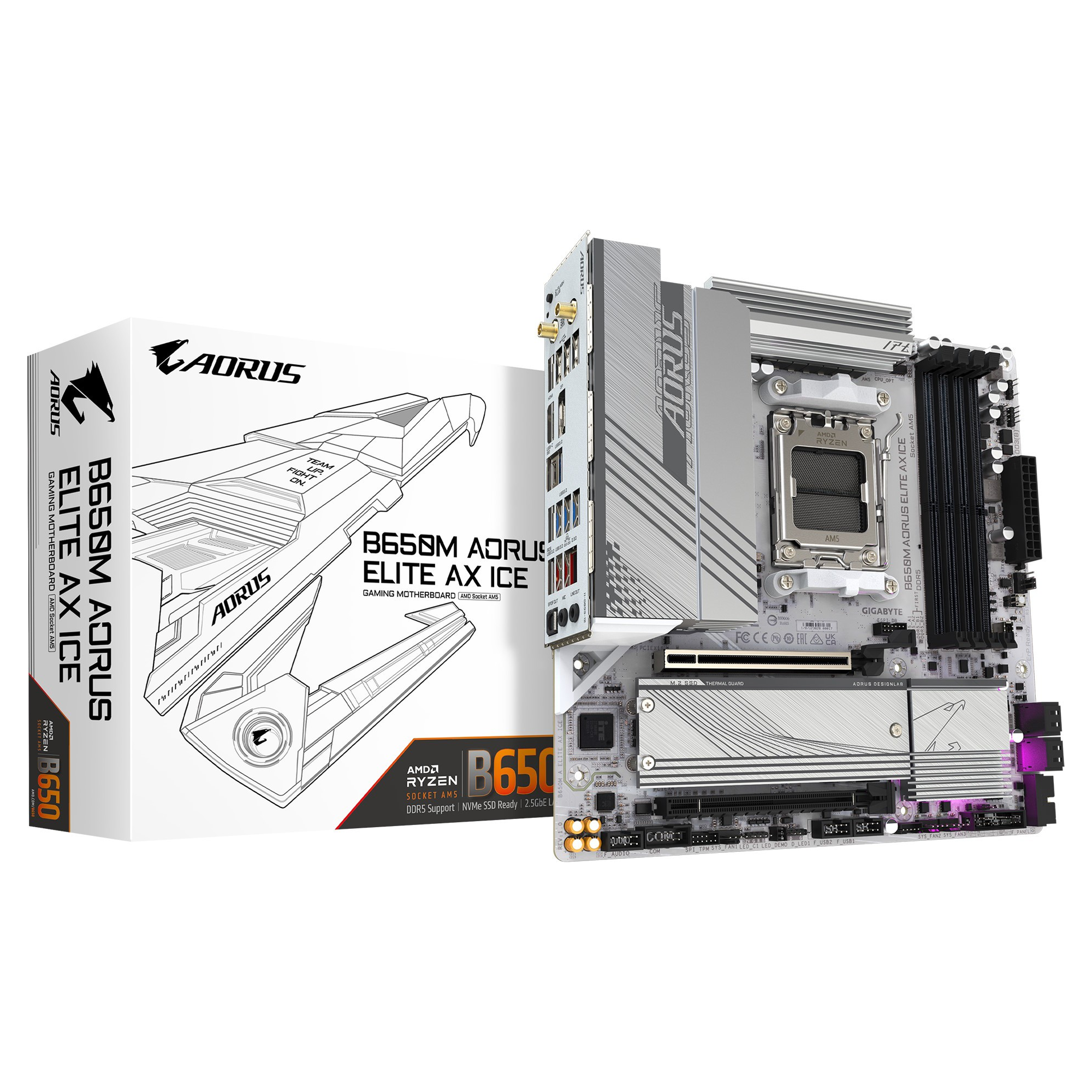 Купити Материнська плата GIGABYTE B650M AORUS ELITE AX ICE - фото 6