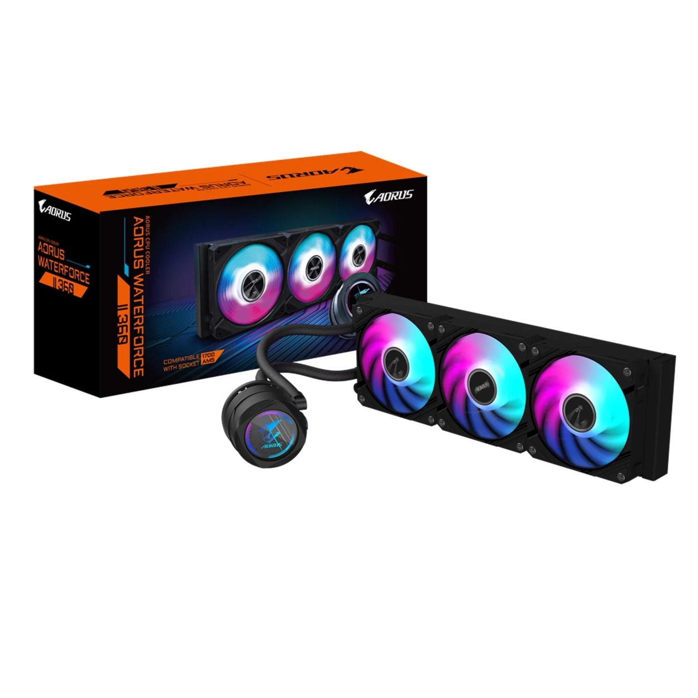 Купить Система водяного охлаждения Gigabyte AORUS WATERFORCE II 360 - фото 5
