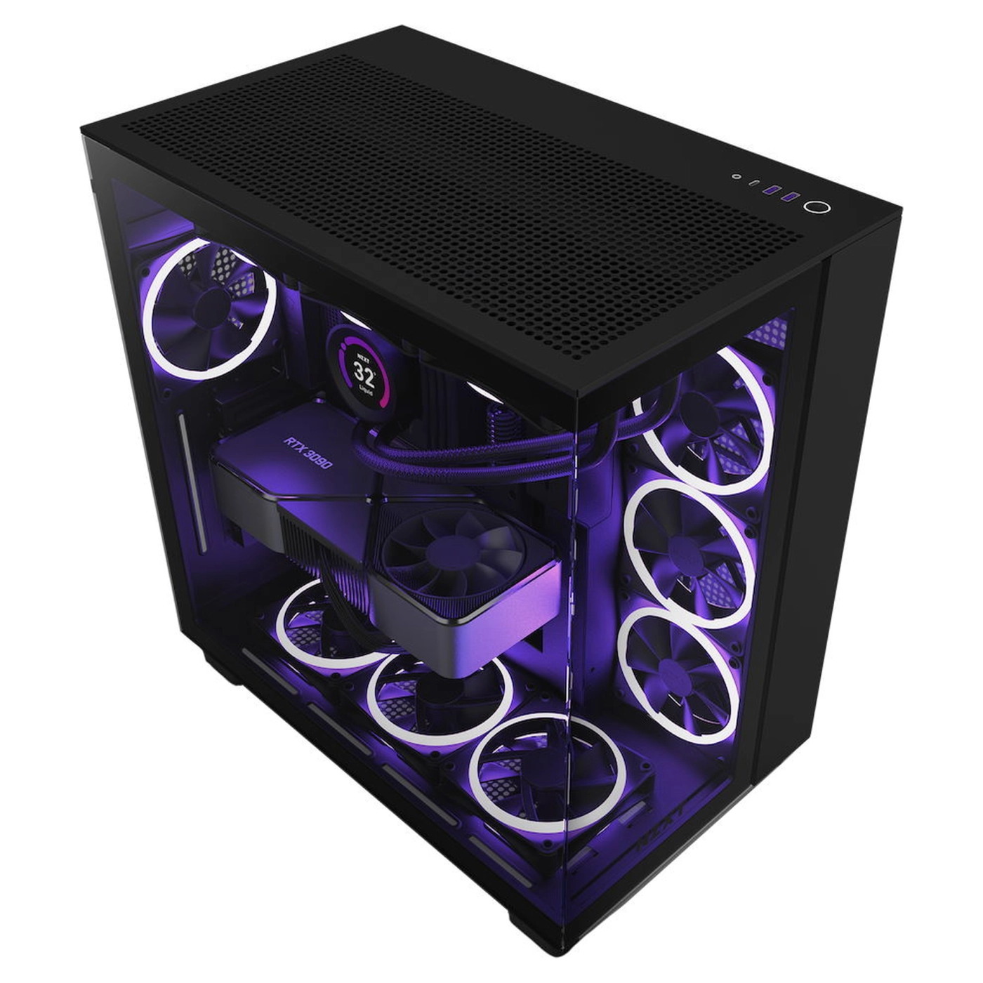Купить Корпус NZXT H9 Flow Tempered Glass (CM-H91FB-01) Black - фото 1