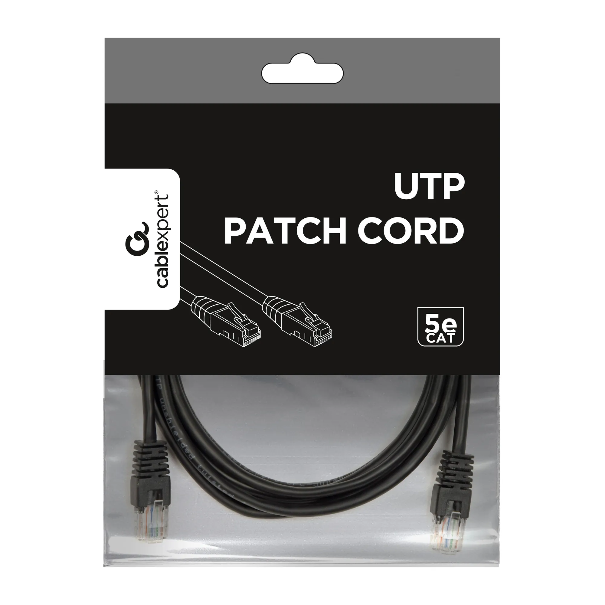 Купить Патч-корд Cablexpert 3м RJ-45 UTP Cat 5e Черный (PP12-3M/BK) - фото 3