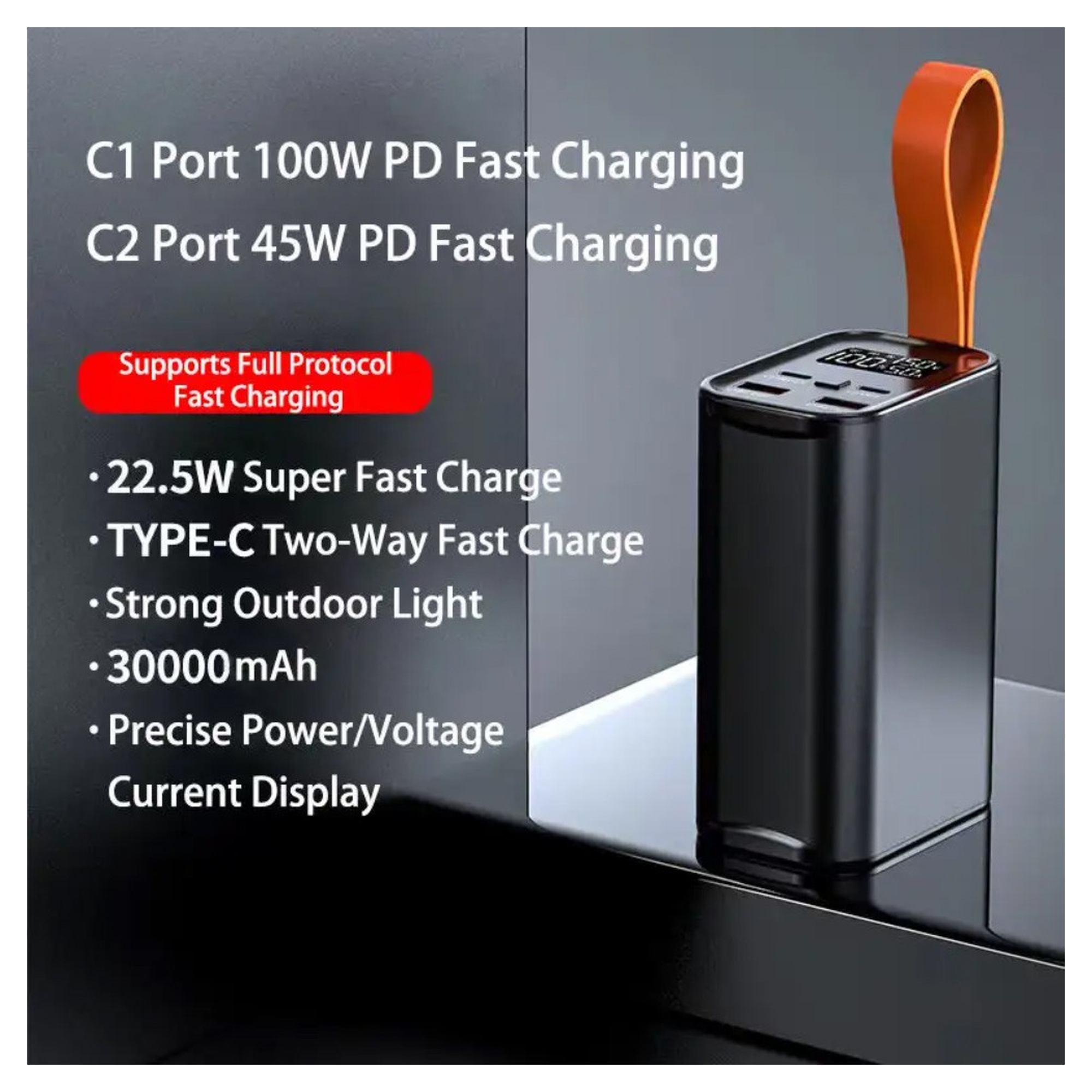 Купити Павербанк УМБ Atria 30000mAh 100W PD2.0 FCP QC AFC (WPD-100) - фото 6