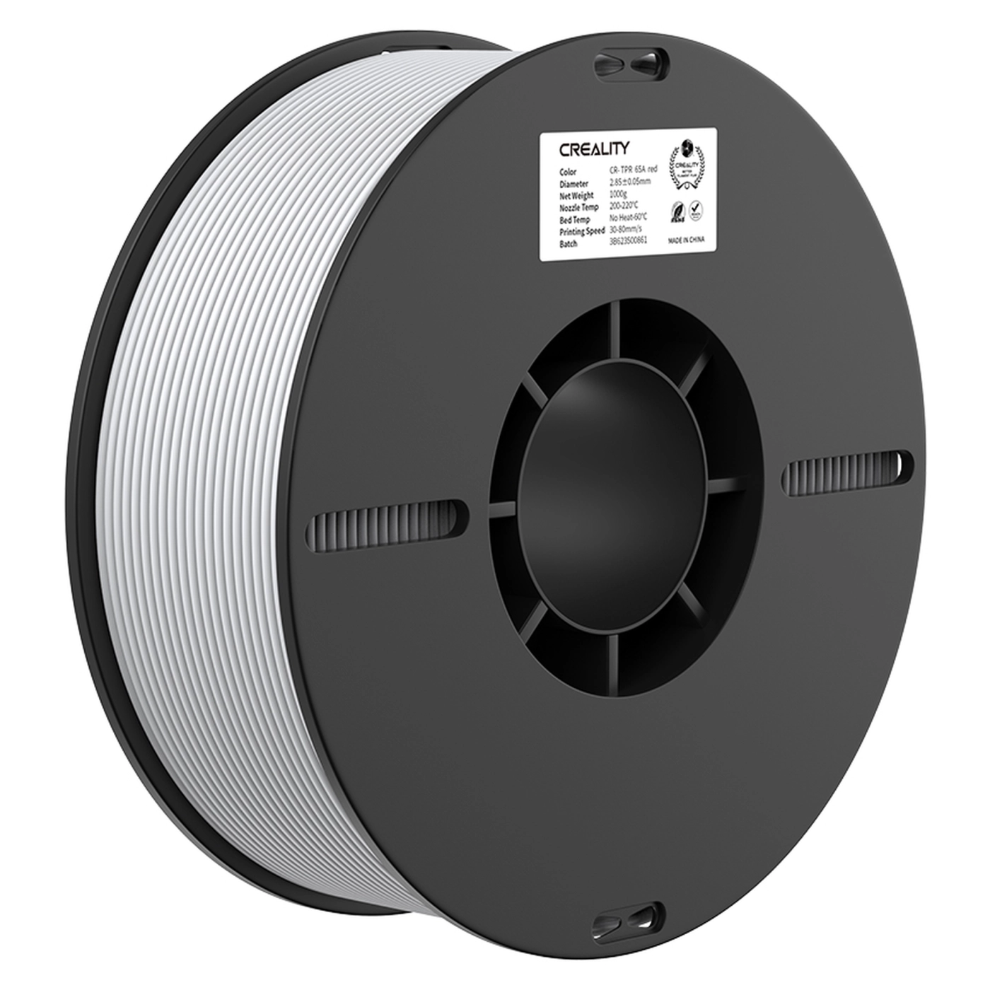 Купить TPR Filament (пластик) для 3D принтера CREALITY 1кг, 2.85мм, белый (3301090012) - фото 5